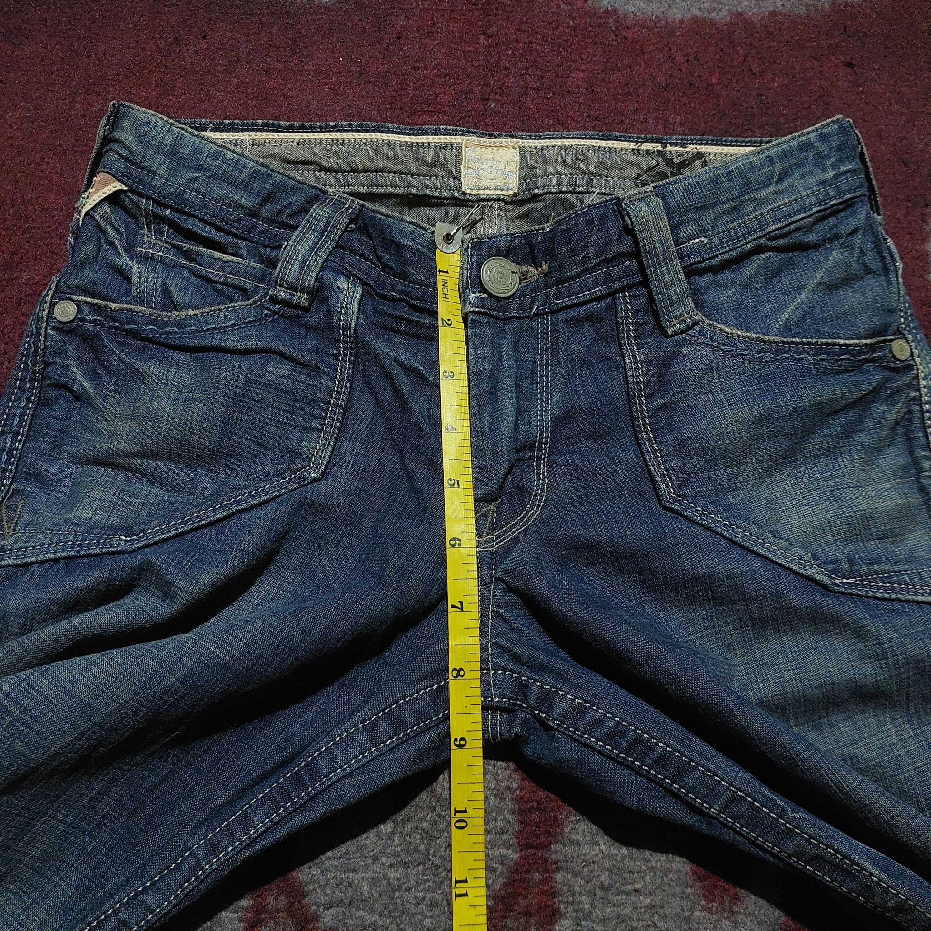 GOA Brapper japanese faded wash blue jeans super flared Size US 27 - 20 Thumbnail