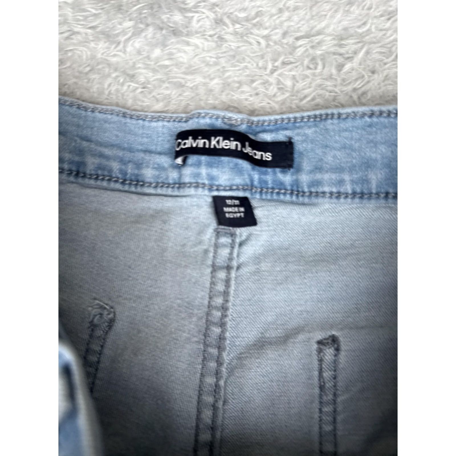 Calvin Klein Calvin Klein Jeans Womens Jeans Straight Cargo Light Wash 13/31 Blue 90s 5-Pocket Womens (Juniors) Mens? Size 34" / US 12 / IT 48 - 6 Thumbnail