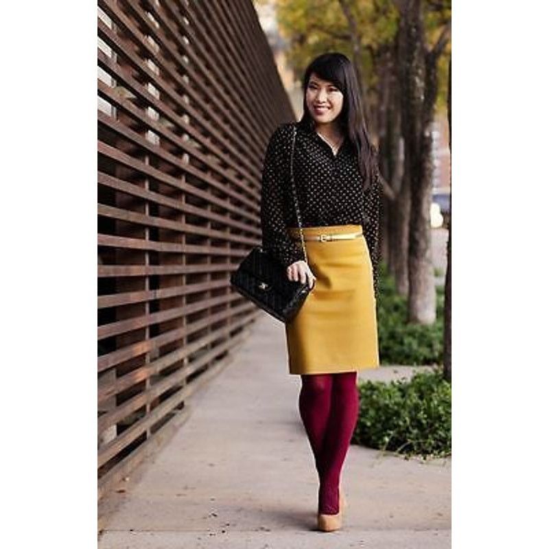 J.Crew J. Crew Women's The Pencil Skirt Mustard Wool Blend Size 00 Size 24" / US 00 / IT 34 - 10 Thumbnail