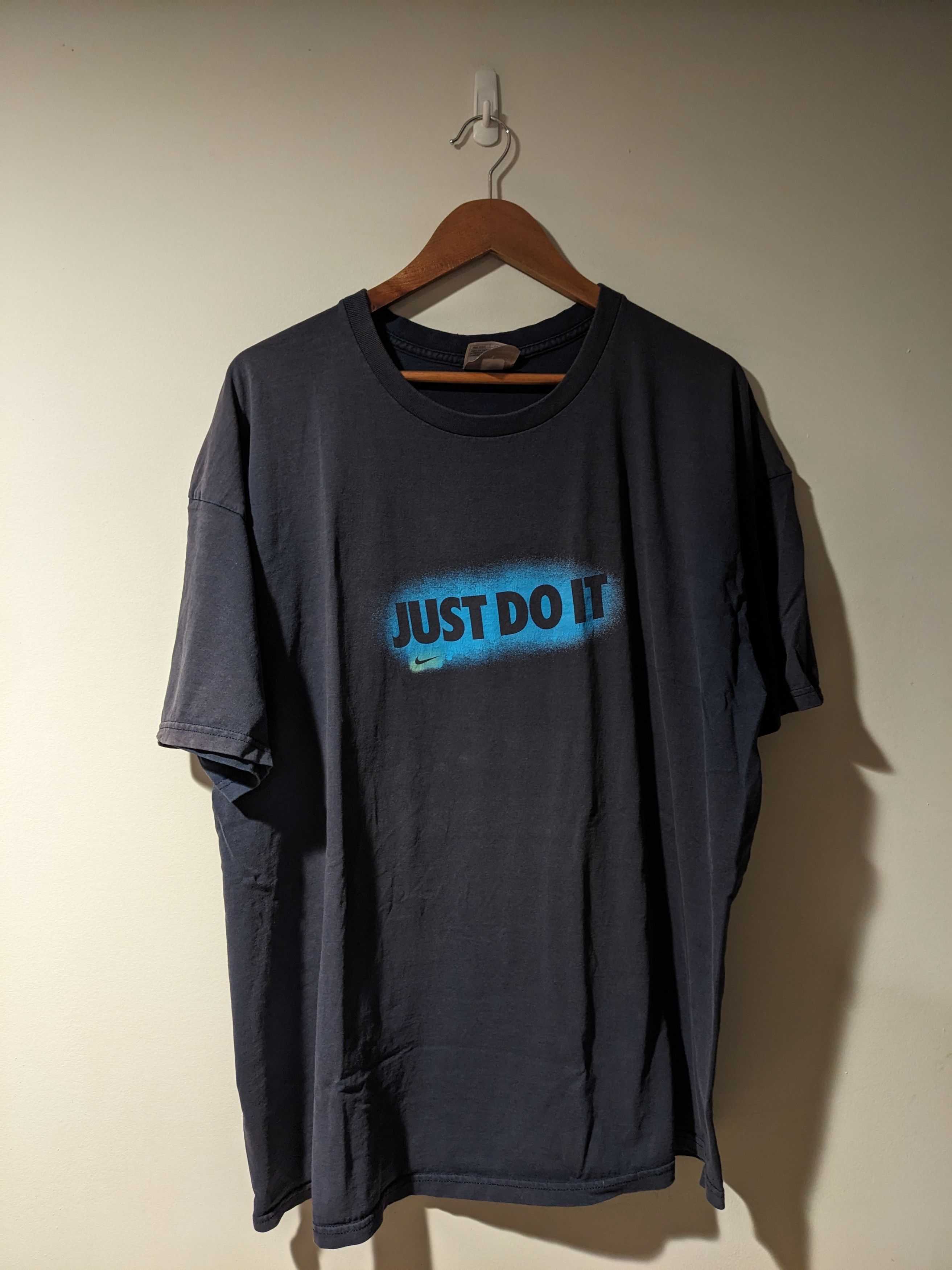 Nike × Vintage Vintage Y2K Nike Just Do It Swoosh Blue XX-Large T-Shirt Size US XXL / EU 58 / 5 - 1 Thumbnail
