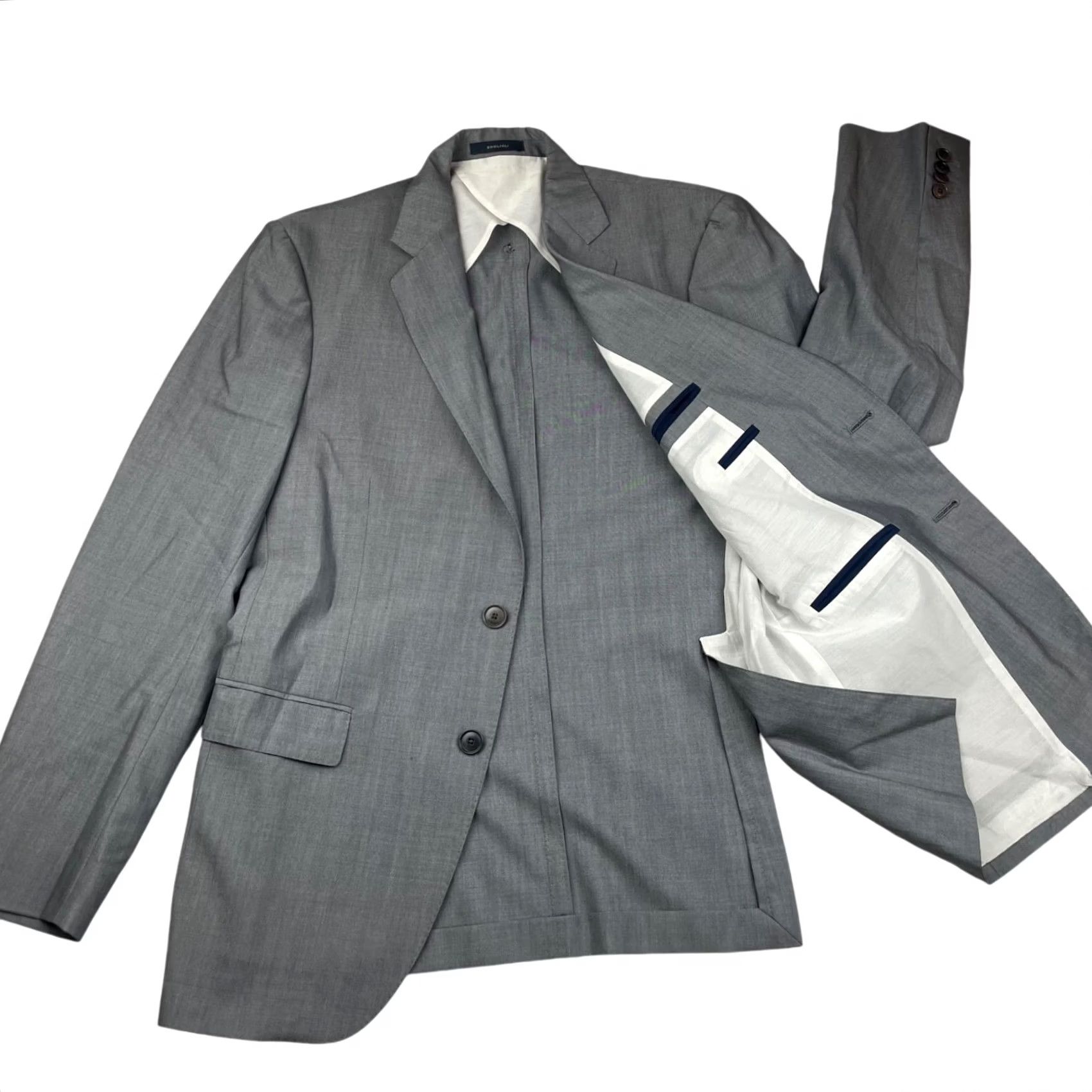 Boglioli Boglioli Men's Blazer 2-Button Unlined Wool Gray 38R US 48 EU Jacket Coat Regular Size Size 38R - 3 Thumbnail