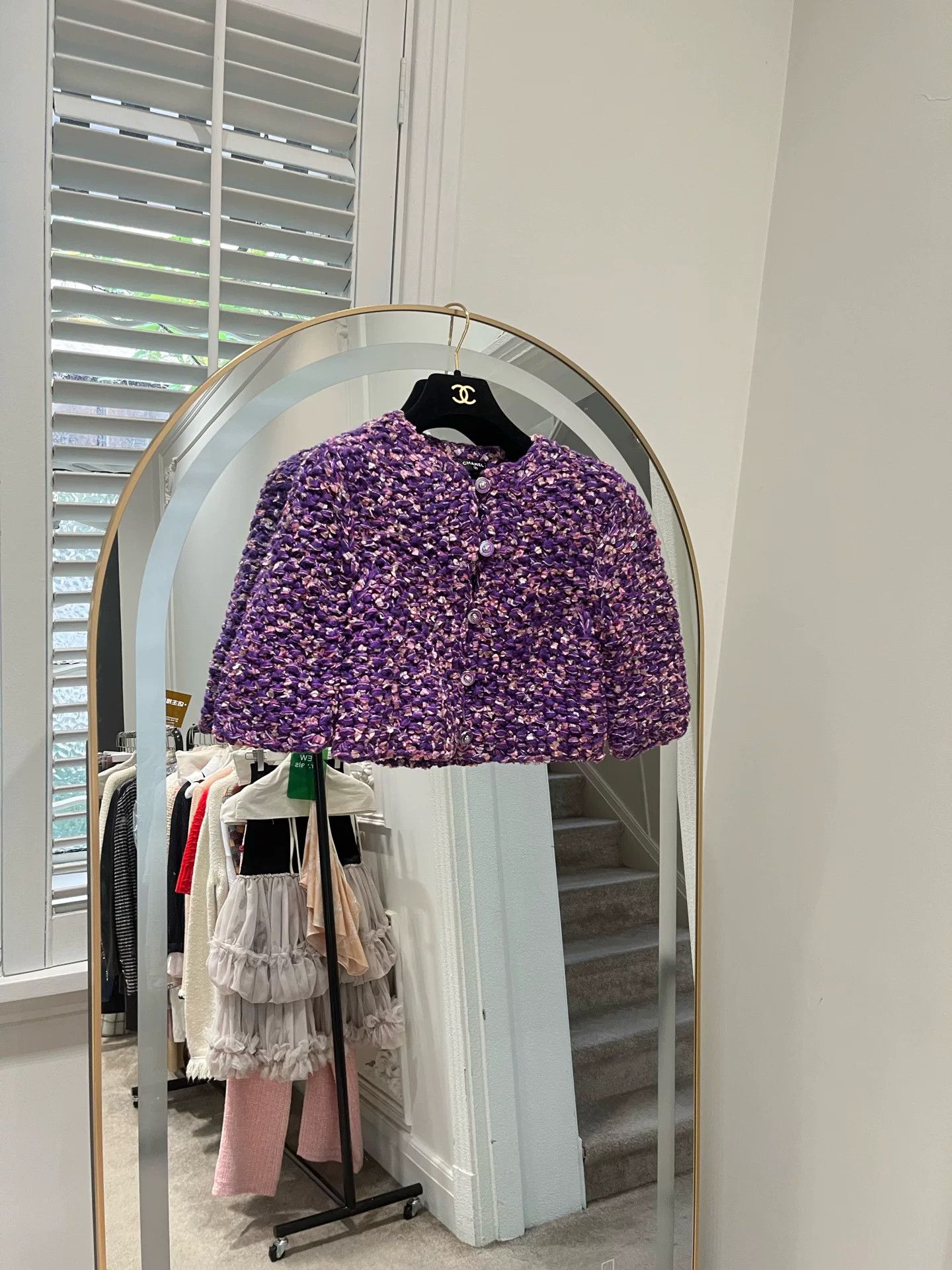 Chanel Chanel 22P Purple Woven Jacket FR34 Size US XS / EU 42 / 0 - 1 Thumbnail