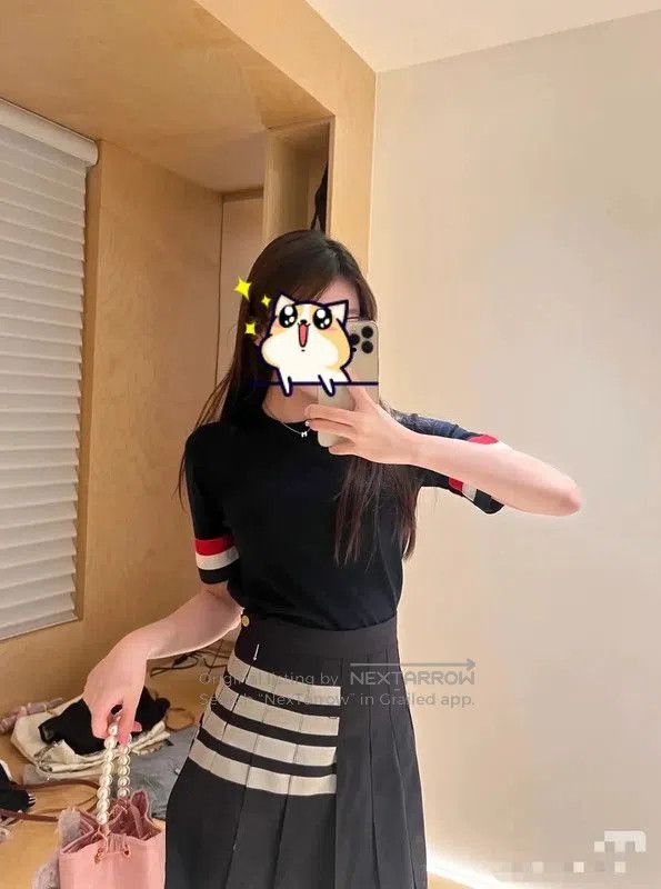Thom Browne Thom Browne Black Wool Summer Short Sleeve Tee . Size XL / US 12-14 / IT 48-50 - 5 Thumbnail