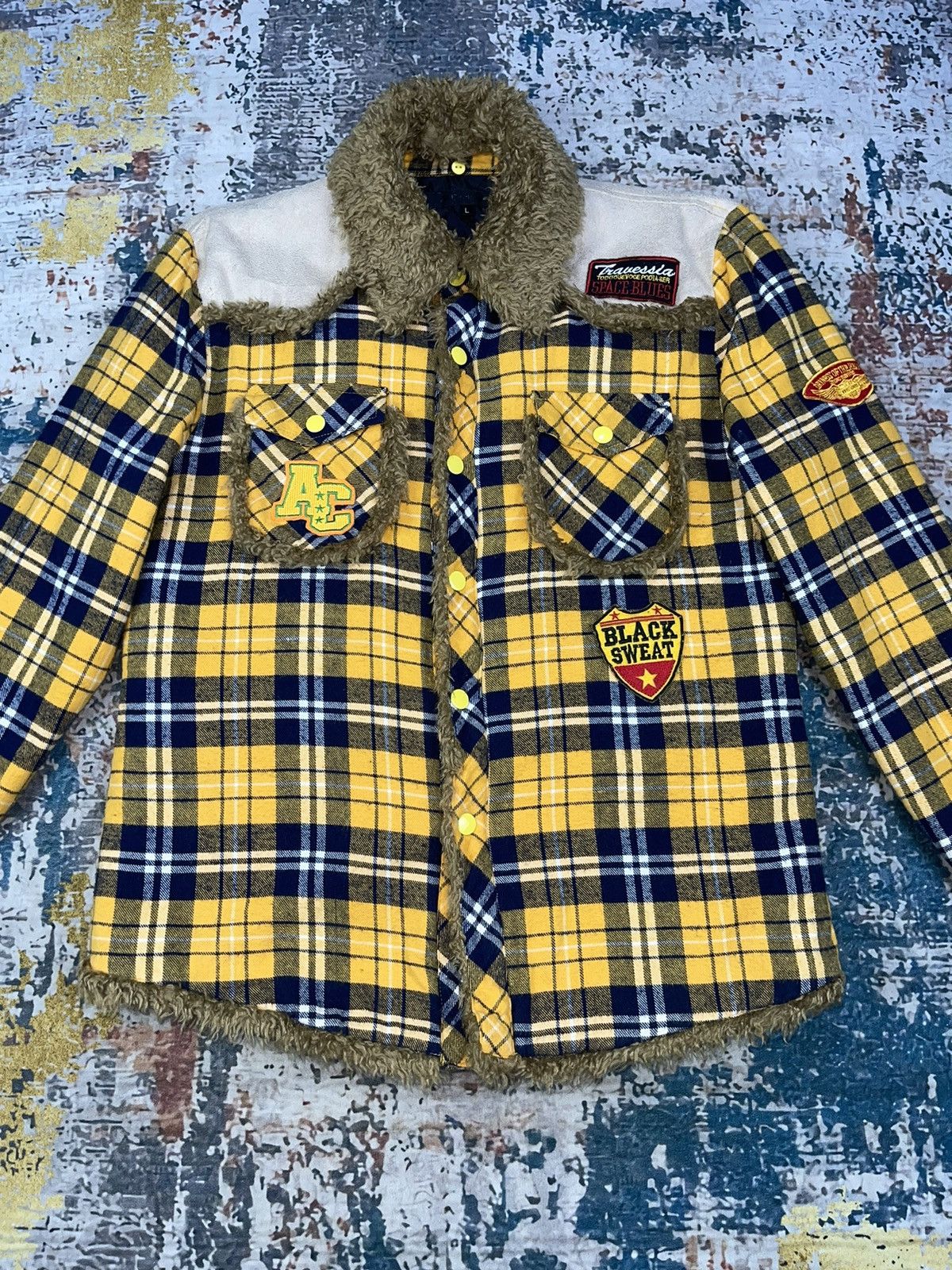 In The Attic ATC + In The Attic Plaid Tartan Flannel Sherpa Edge Jackets Size US M / EU 48-50 / 2 - 2 Thumbnail