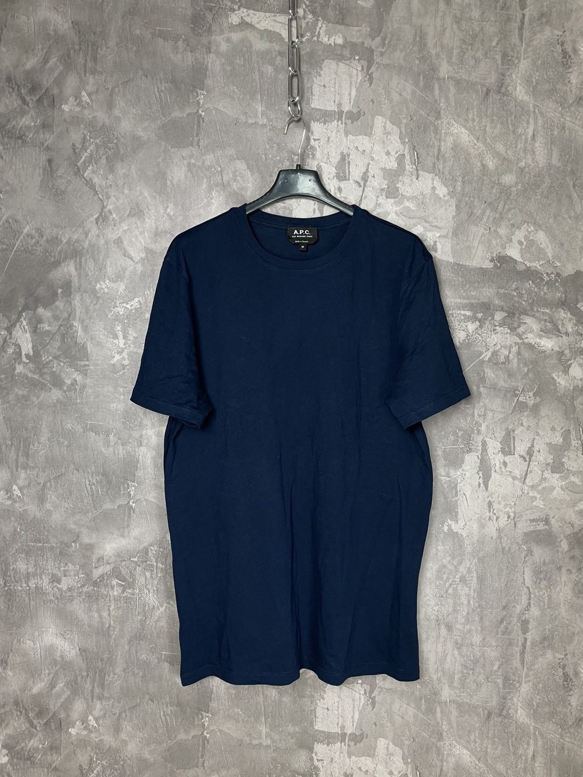 A.P.C. × Designer A.P.C. Basic Navy Cotton t-shirt quality designer Size US M / EU 48-50 / 2 - 1 Thumbnail