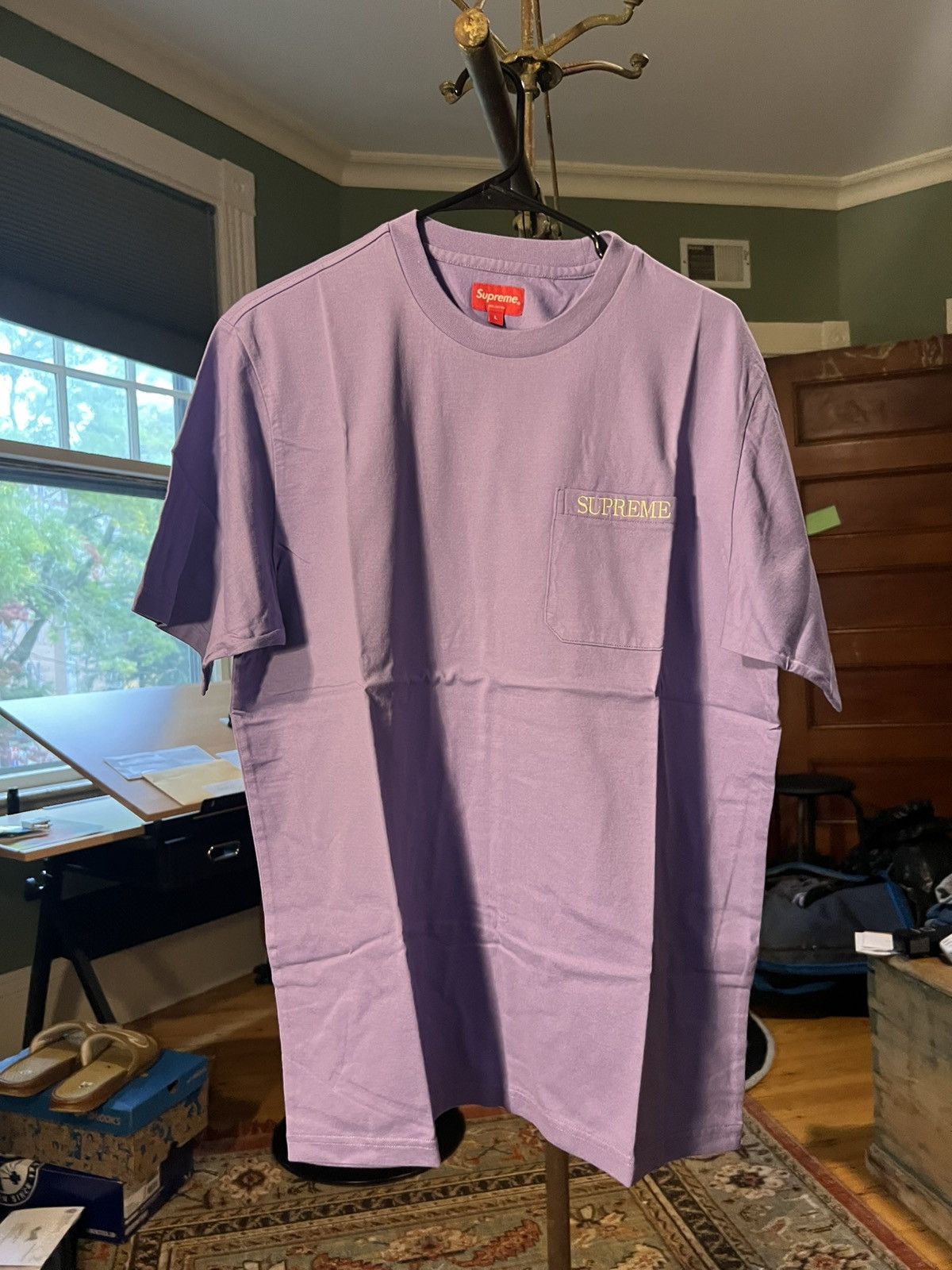 Supreme Supreme Lavender Pocket Tee Size US L / EU 52-54 / 3 - 1 Thumbnail