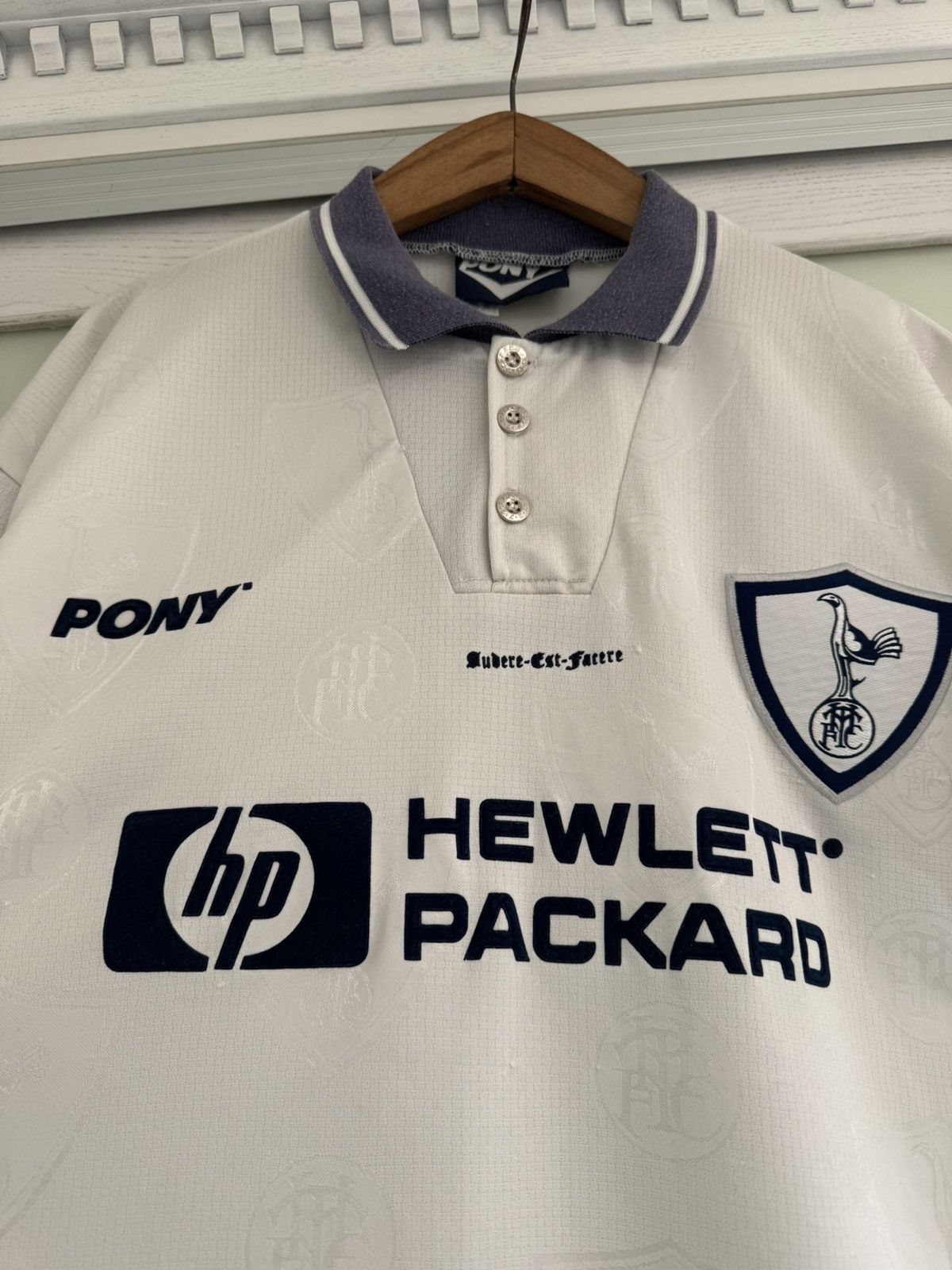 PONY Vintage Tottenham Hotspur 1995-1997 Home Soccer Jersey Shirt Size US XL / EU 56 / 4 - 6 Thumbnail