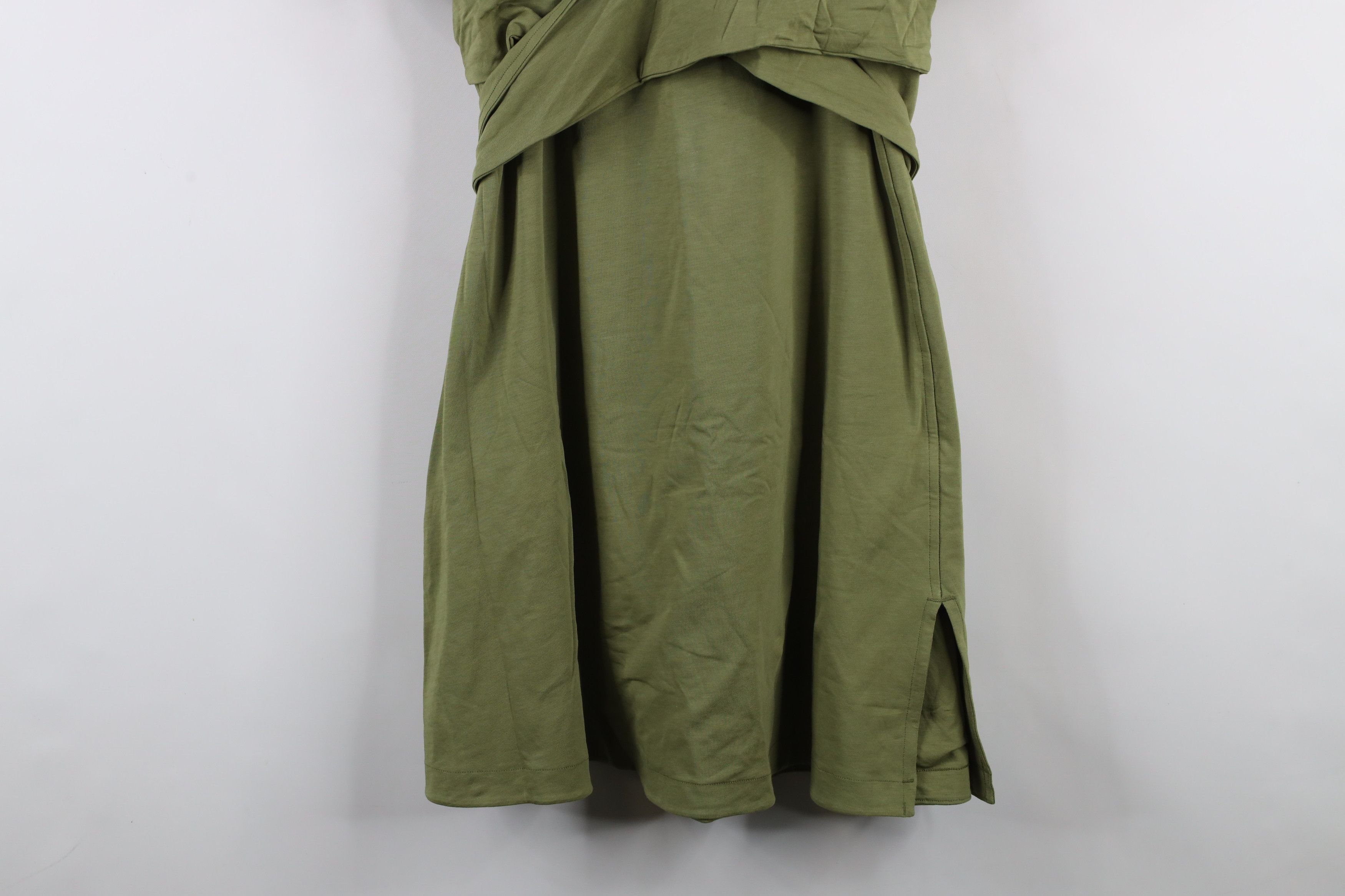 Lululemon × Vintage Lululemon Cotton Stretch Wrap T-Shirt Dress Bronze Green Size M / US 6-8 / IT 42-44 - 3 Thumbnail
