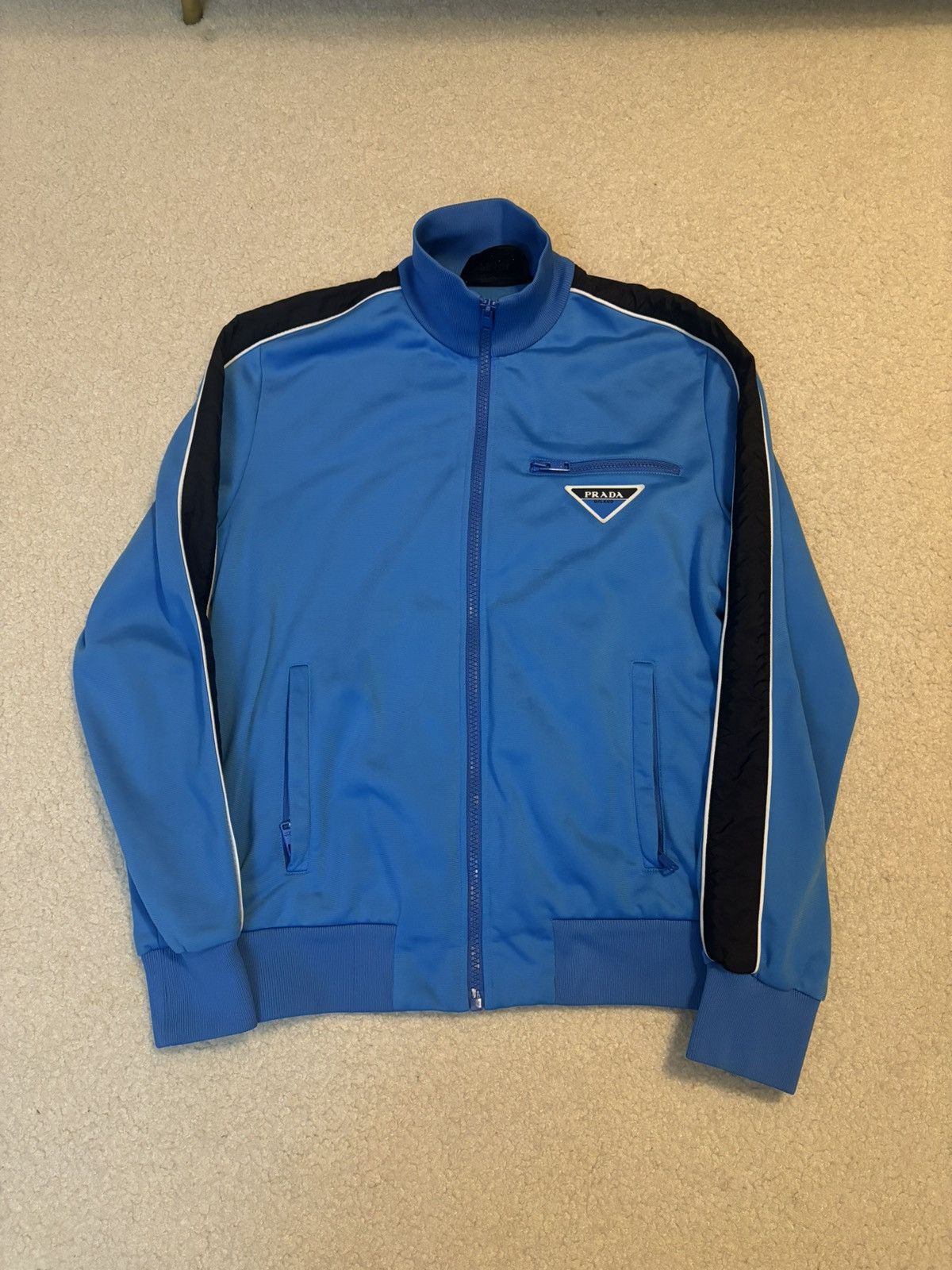 Prada Prada Triangle Logo Runproof Technical Colorblock Jacket Size US XL / EU 56 / 4 - 1 Thumbnail