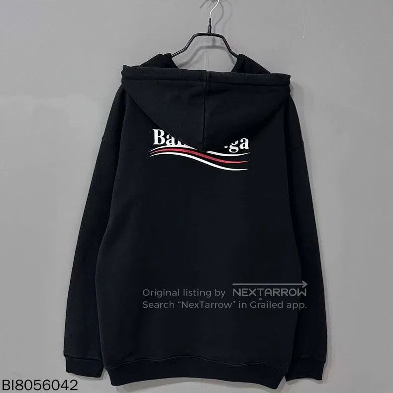 Balenciaga Balenciaga Black Wave Coke Logo Hooded Sweatshirt Size US S / EU 44-46 / 1 - 1 Thumbnail