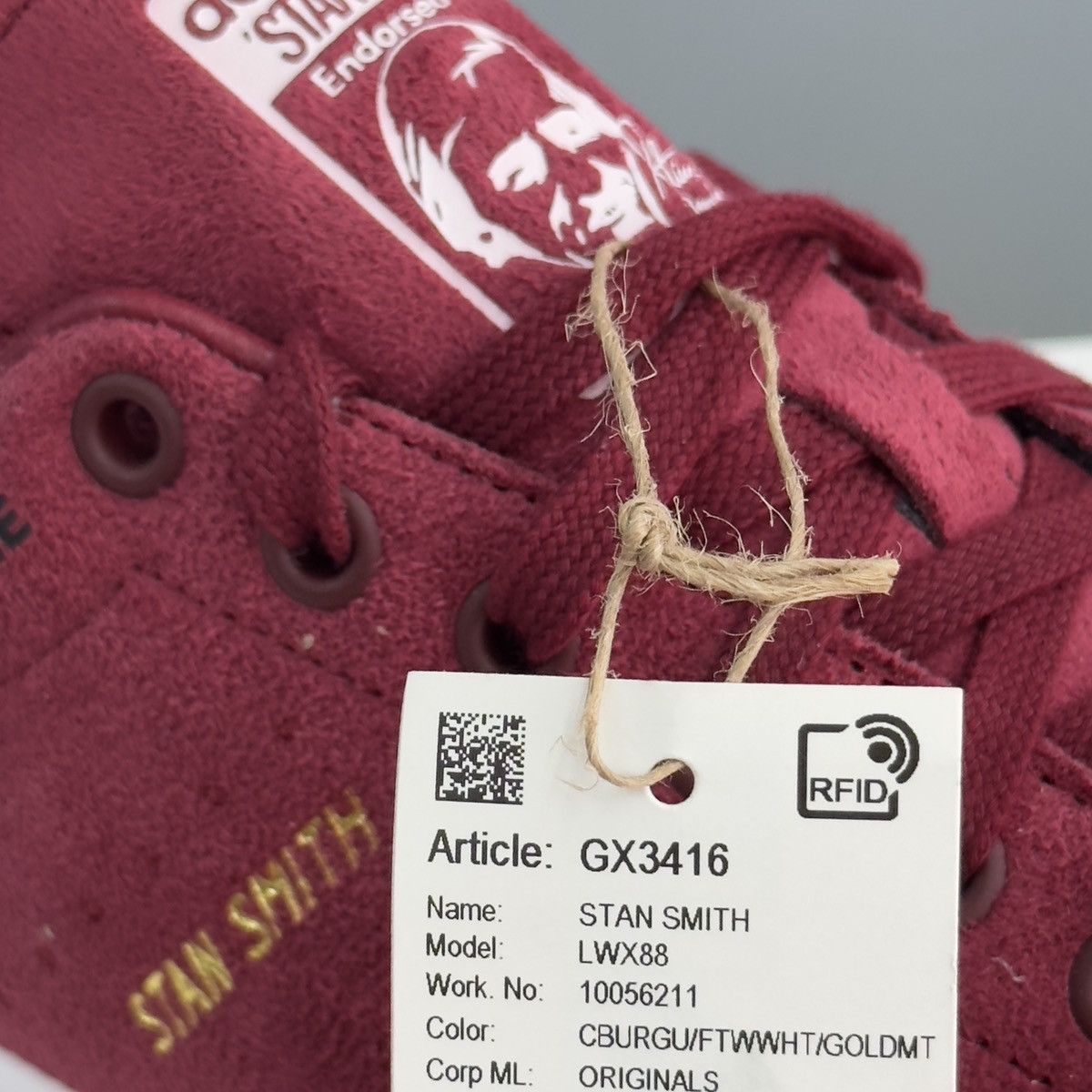 Adidas Original Adidas Stan Smith GX3416 “Burgundy Suede” | US 9 Size US 9 / EU 42 - 9 Thumbnail