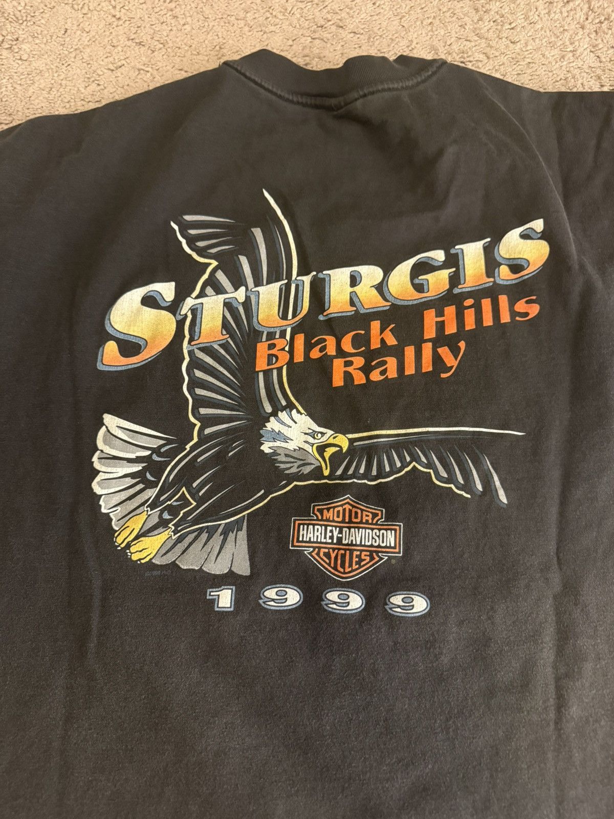 Harley Davidson 1999 Vintage Harley Davidson Sturgis Tee Size US XL / EU 56 / 4 - 4 Thumbnail