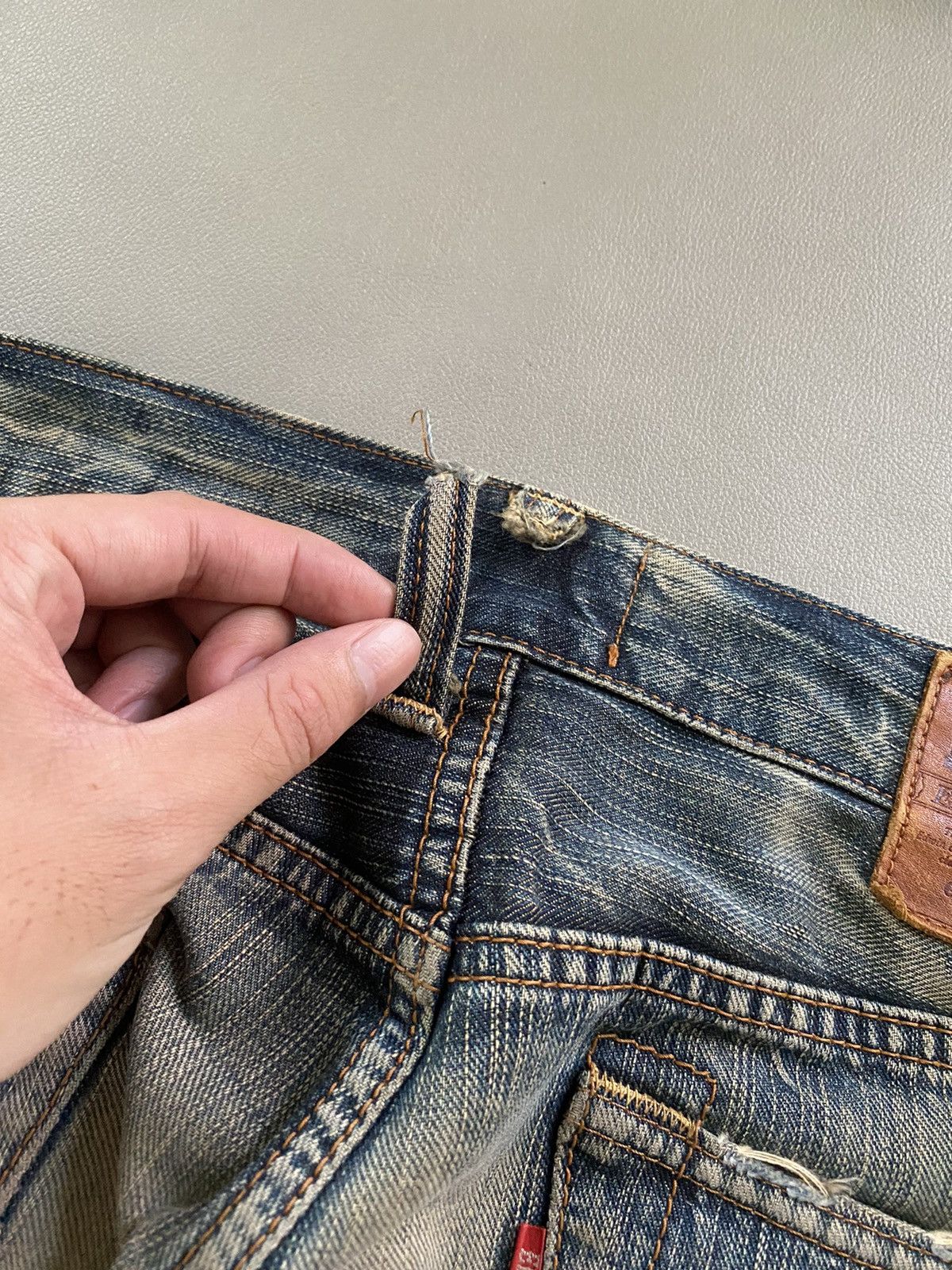 Edwin × If Six Was Nine × Le Grande Bleu (L.G.B.) Vintage Edwin Mud Wash Distressed Denim Size US 34 / EU 50 - 11 Thumbnail