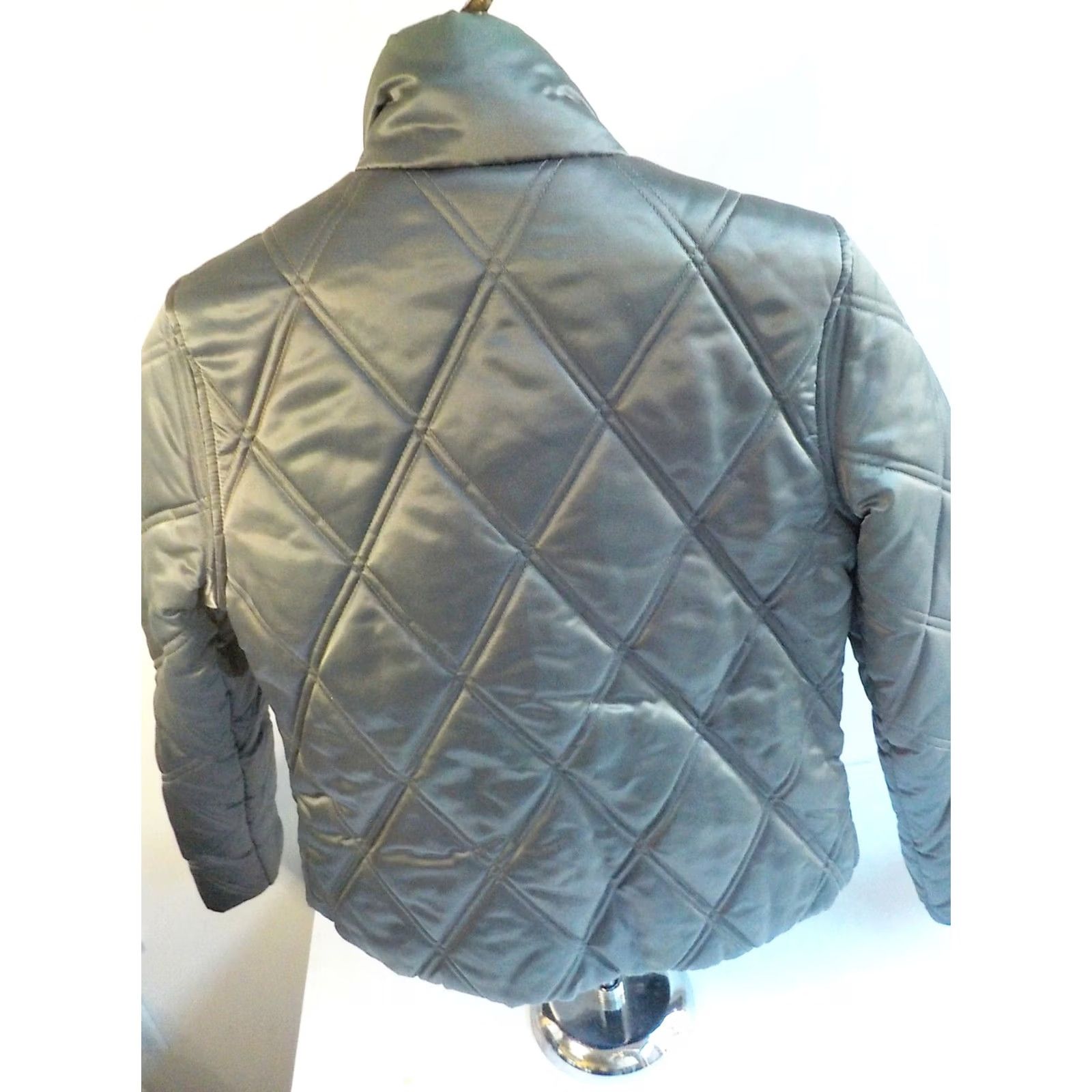 Guess GUESS Womens Short Zip Front Puffer Jacket Green Nylon SZ SMALL Size 28" / US 6 / IT 42 - 5 Thumbnail
