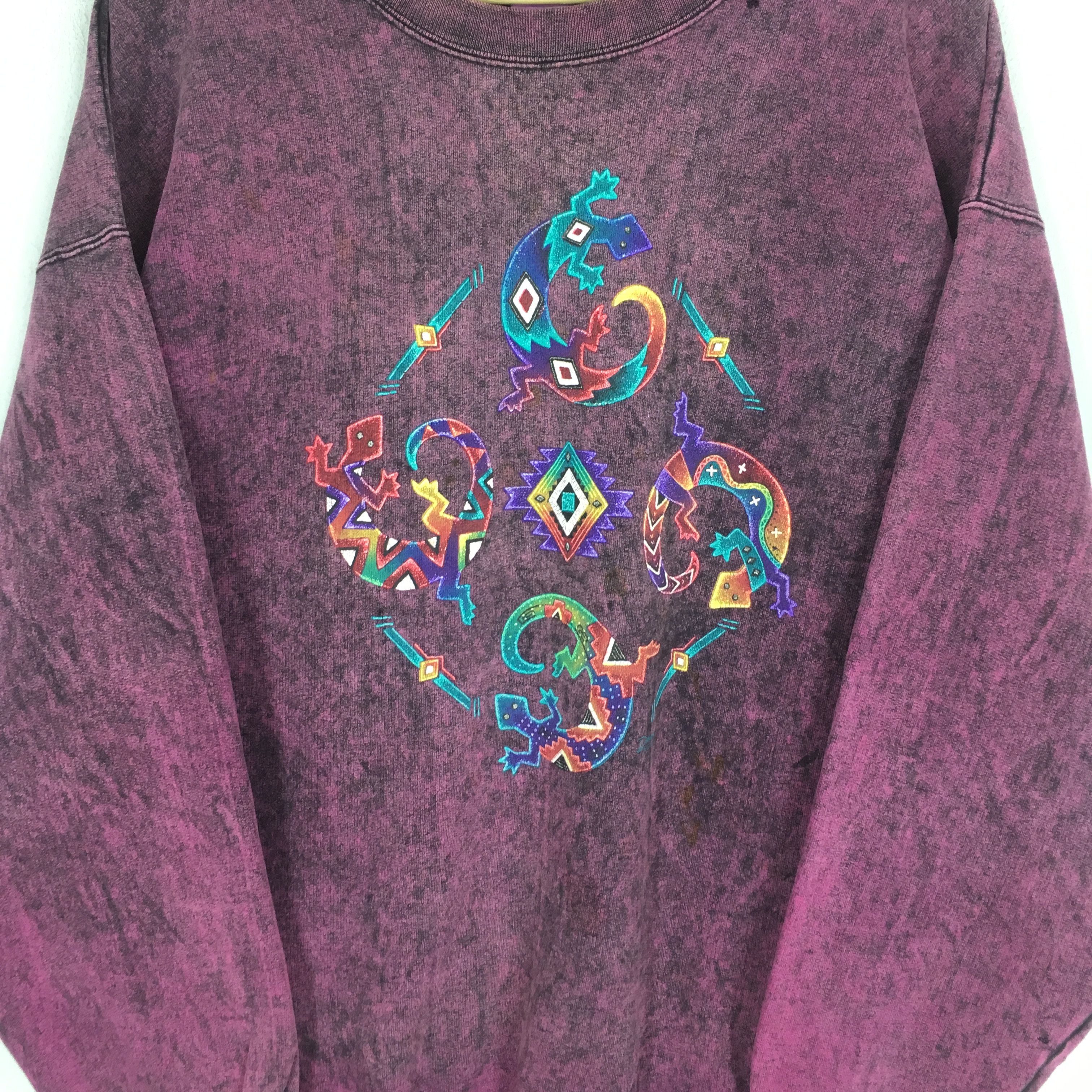 Vintage vintage tie die sweatshirt - 243 Size US L / EU 52-54 / 3 - 3 Thumbnail