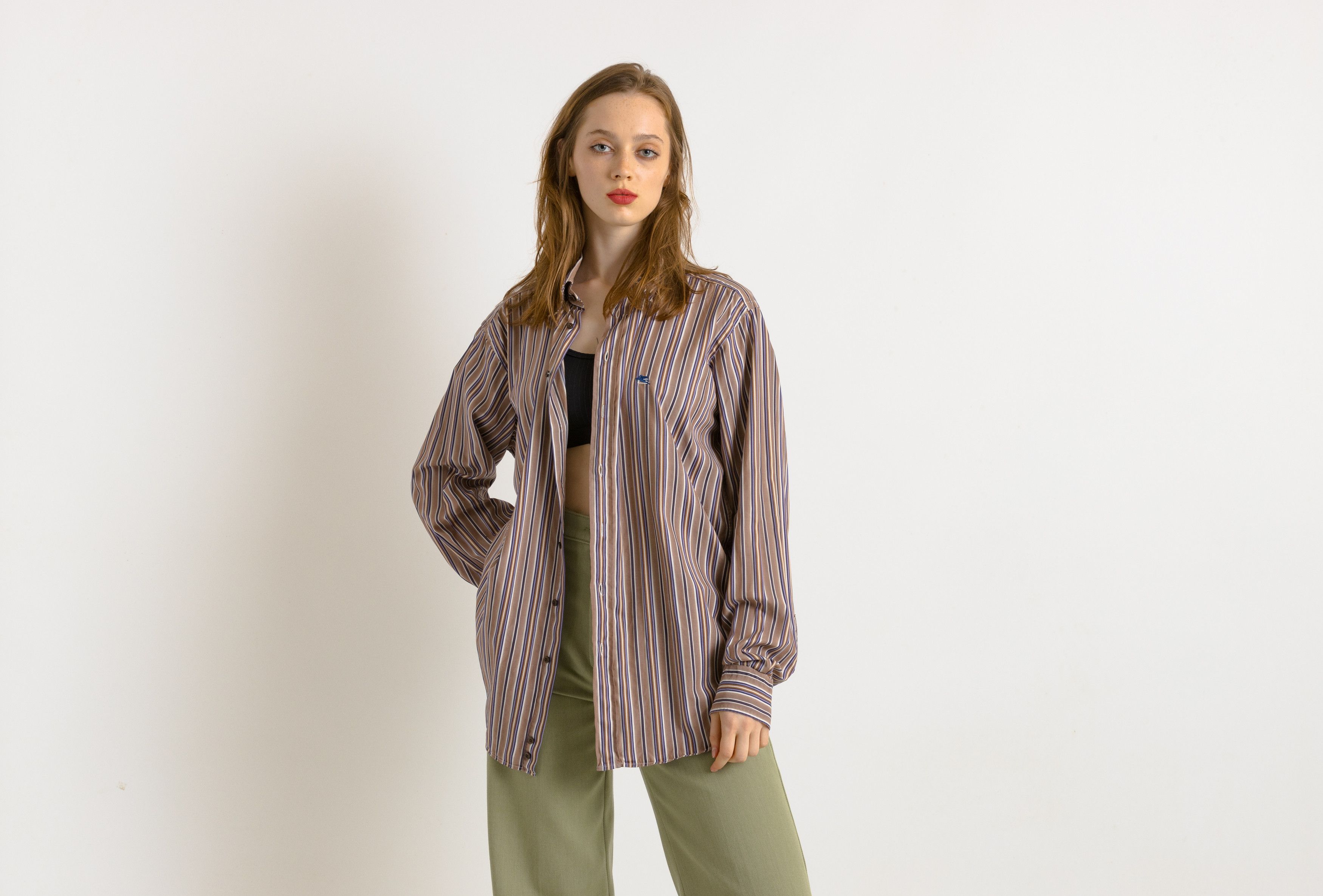 Etro × Vintage ETRO Mens Striped Shirt 7502 Size ONE SIZE - 5 Thumbnail