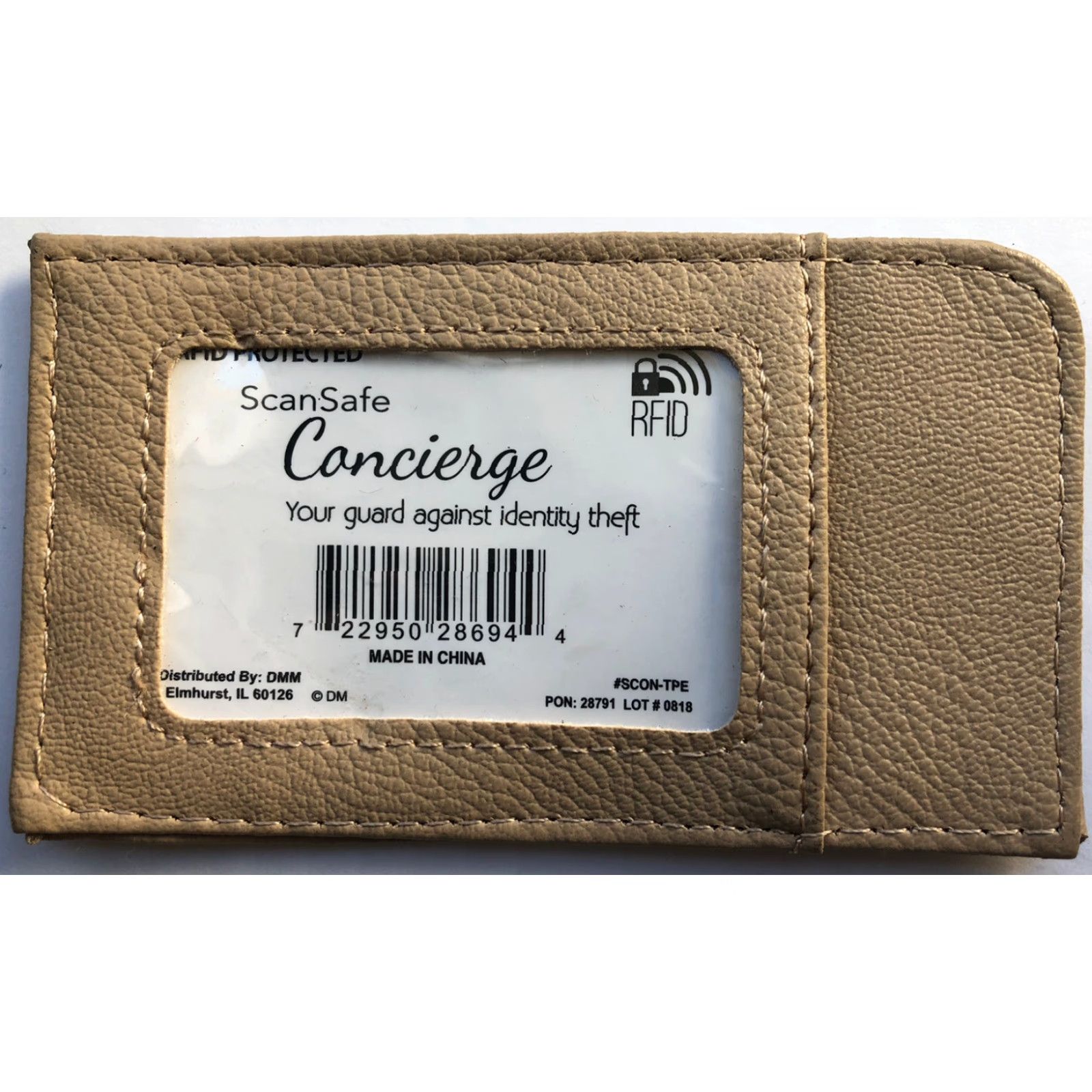 Vintage VINTAGE Scan Safe Concierge Card Case RFID Protected - Holds 5 cards - Beige New Size ONE SIZE - 2 Thumbnail