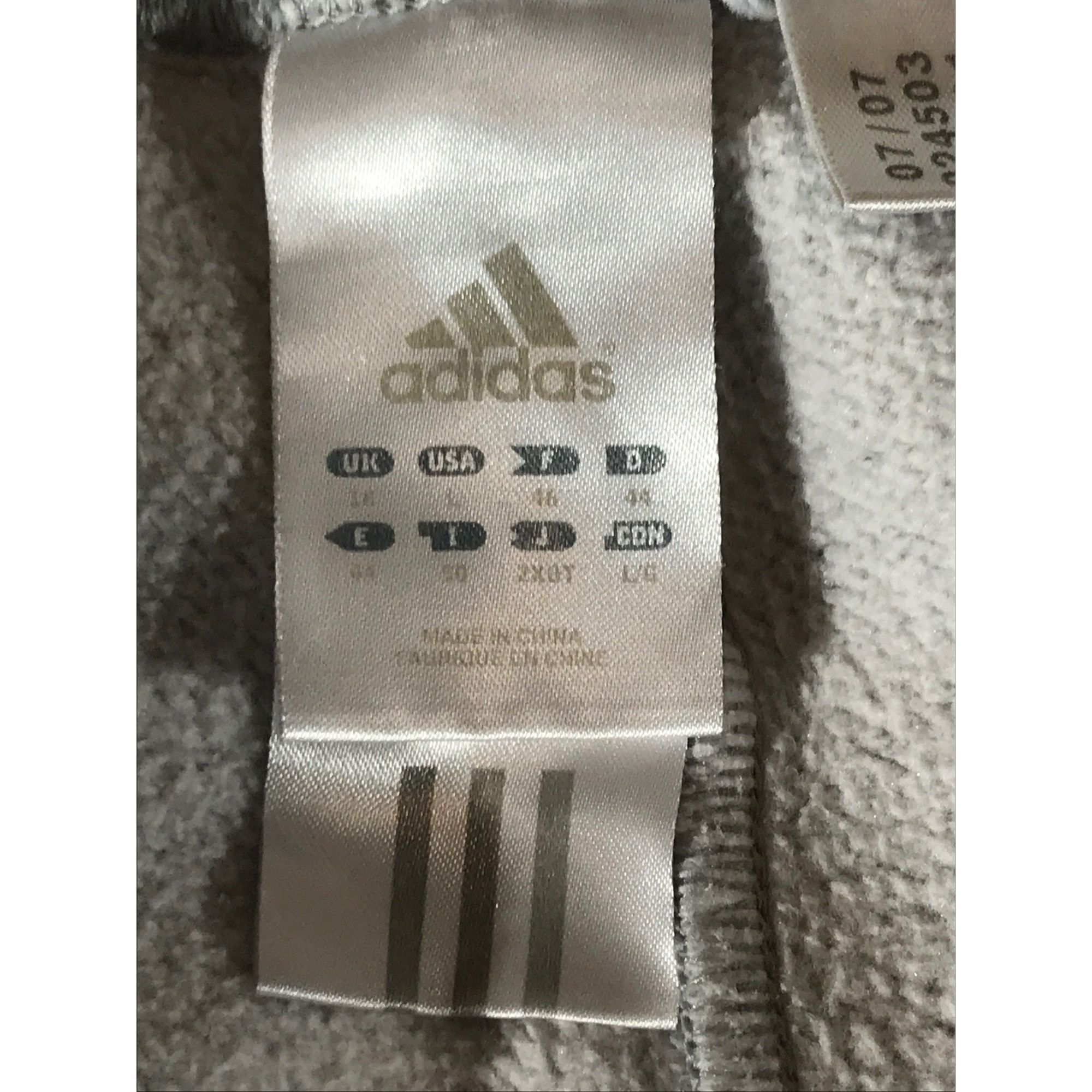 Adidas Adidas Men's Grey 3 Stripe Straight Leg Sweatpants Size US 32 / EU 48 - 3 Thumbnail