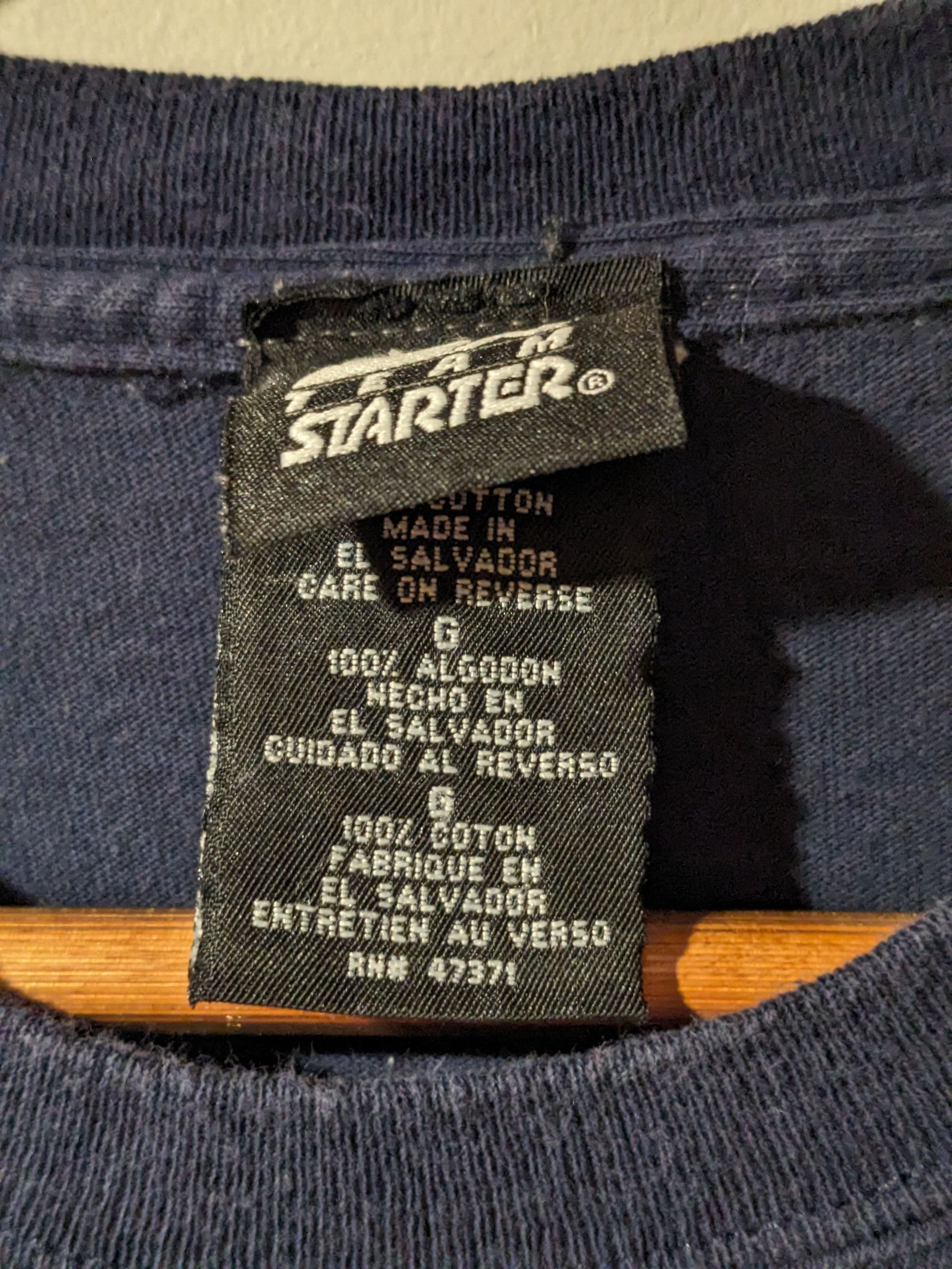 Starter × Vintage Vintage 90s Penn State Spell Out Starter Blue Large T-Shirt Size US L / EU 52-54 / 3 - 3 Thumbnail