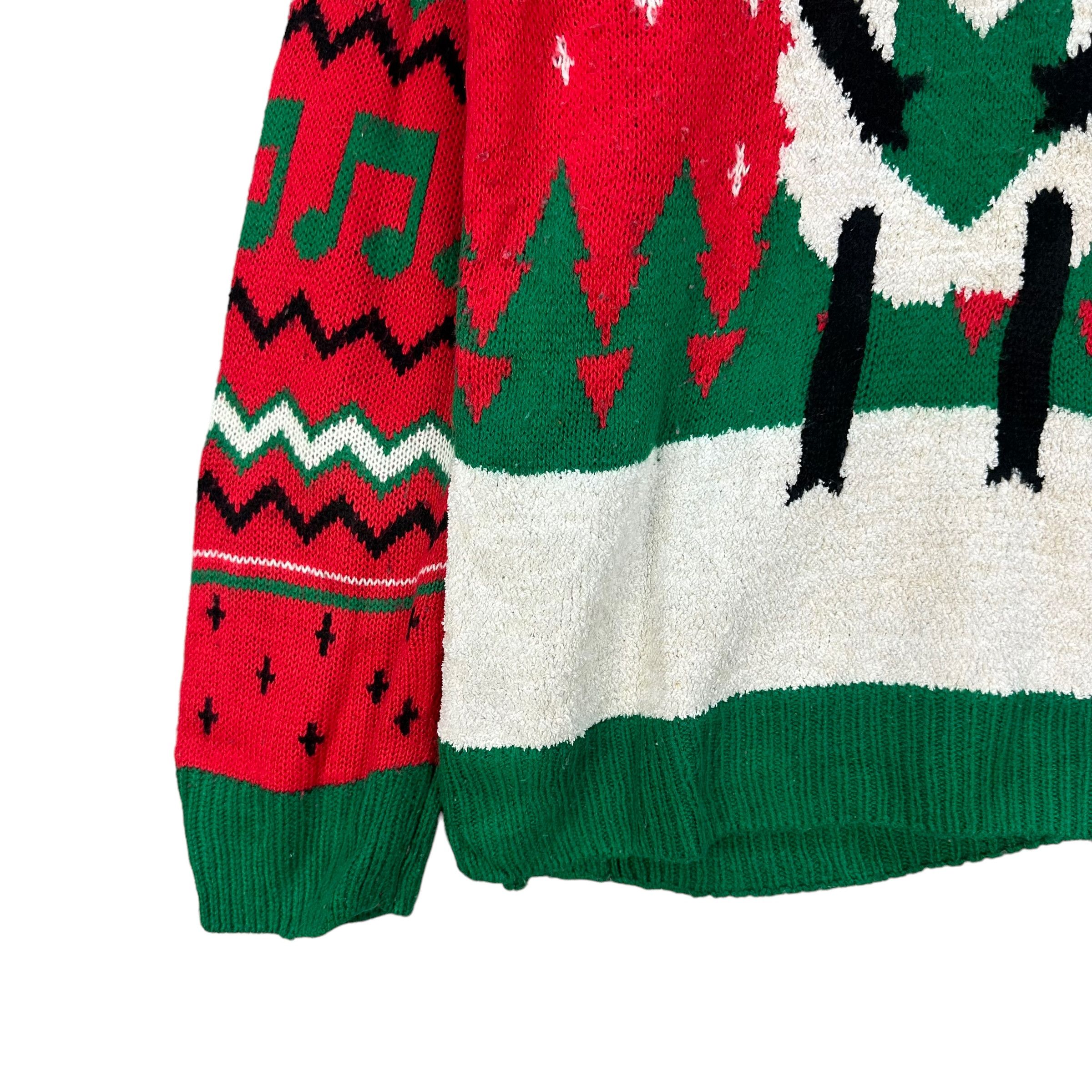 Vintage PARTY SWEATER BAA HUMBUG FULLPRINT KNITWEAR #8995-46 Size US L / EU 52-54 / 3 - 5 Thumbnail