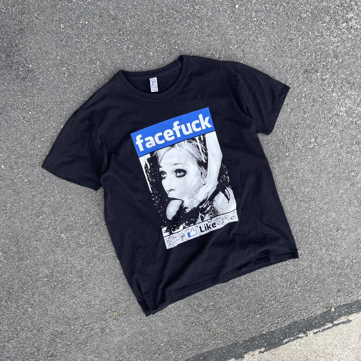 Hook-Ups × Vintage FACEFUCK HUMOR FUNNY TEE Y2K VINTAGE ADULT Size US XL / EU 56 / 4 - 3 Thumbnail