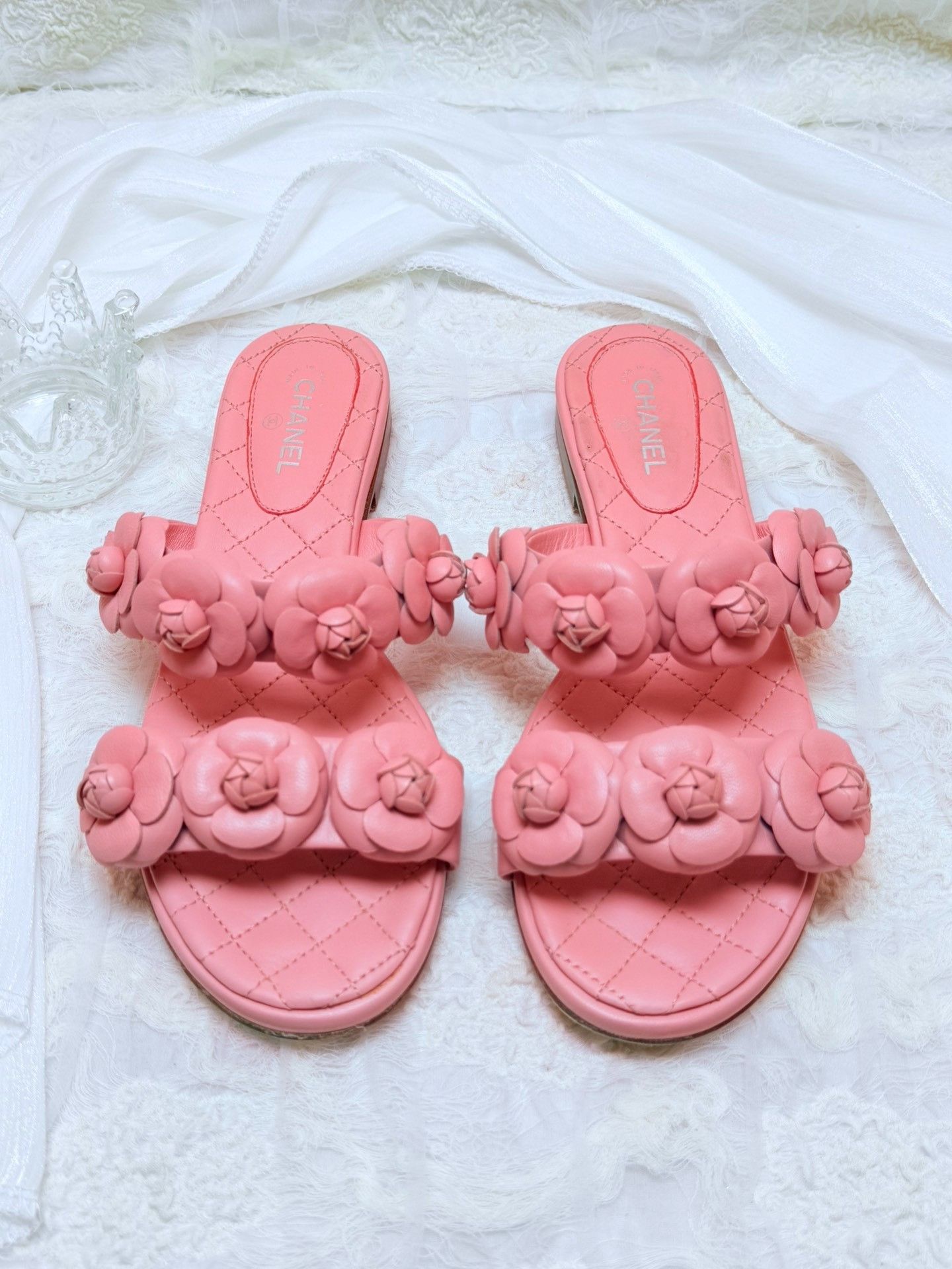 Chanel Chanel Leather Pink Sandals us_7 Women Size US 7 / IT 37 - 1 Thumbnail