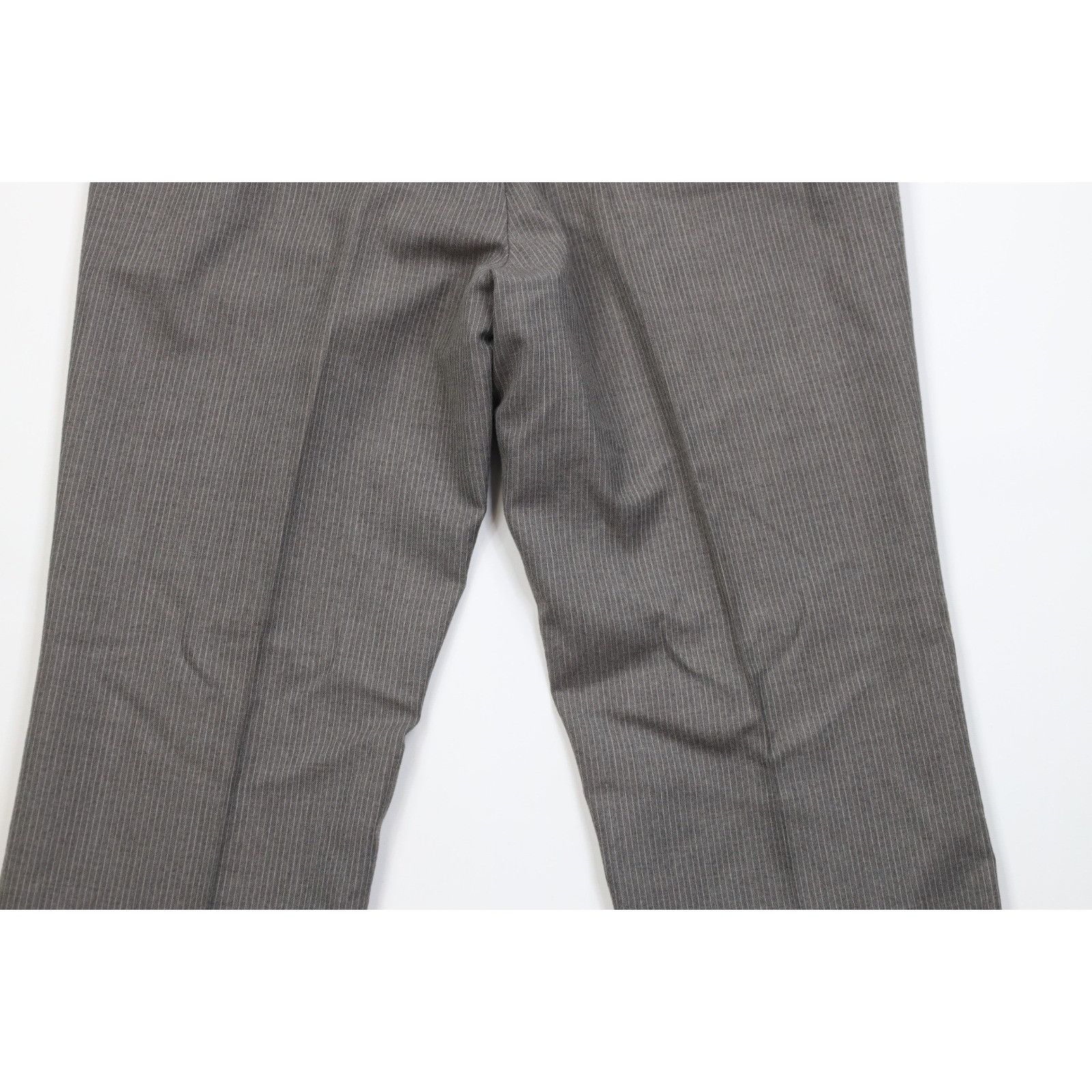 Vintage Vintage 70s Wool Pinstriped 2 Piece Suit Wedding Gray Size 44L - 19 Thumbnail