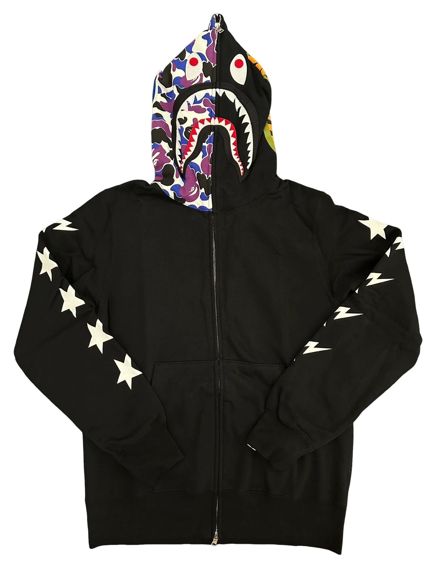 Bape A Bathing Ape Shark Tiger Full Zip Hoodie Size L Size US L / EU 52-54 / 3 - 1 Thumbnail