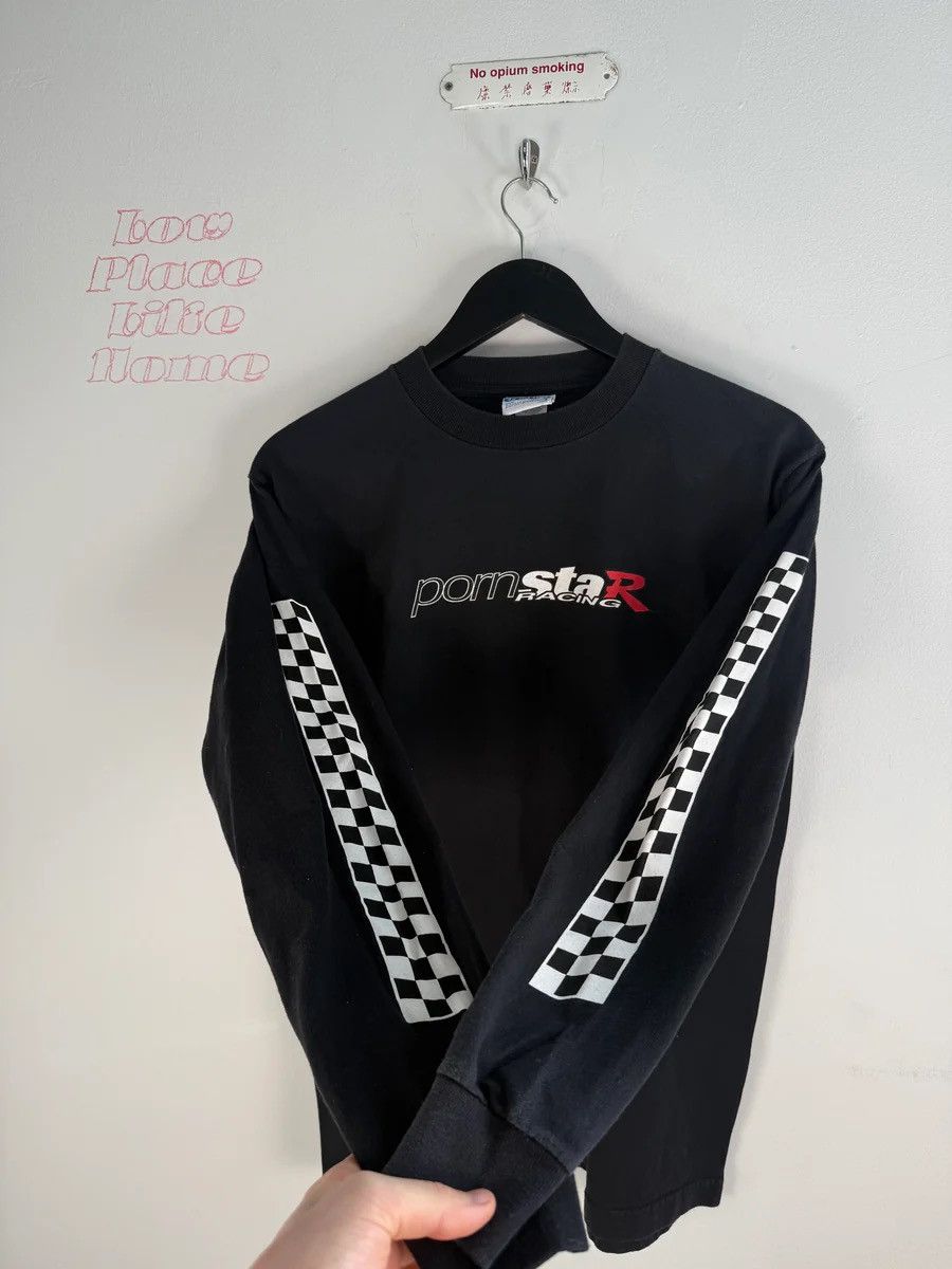 Vintage 🚭PORN STAR🚭VINTAGE 90s PRISTINE CHECKERBOARD LONGSLEEVE Size US M / EU 48-50 / 2 - 1 Thumbnail