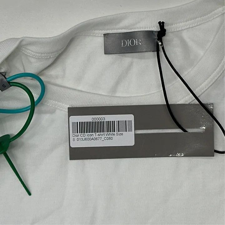 Dior Dior Dior White Logo Embroidered Short Sleeve T-Shirt 0079 Size US S / EU 44-46 / 1 - 2 Thumbnail