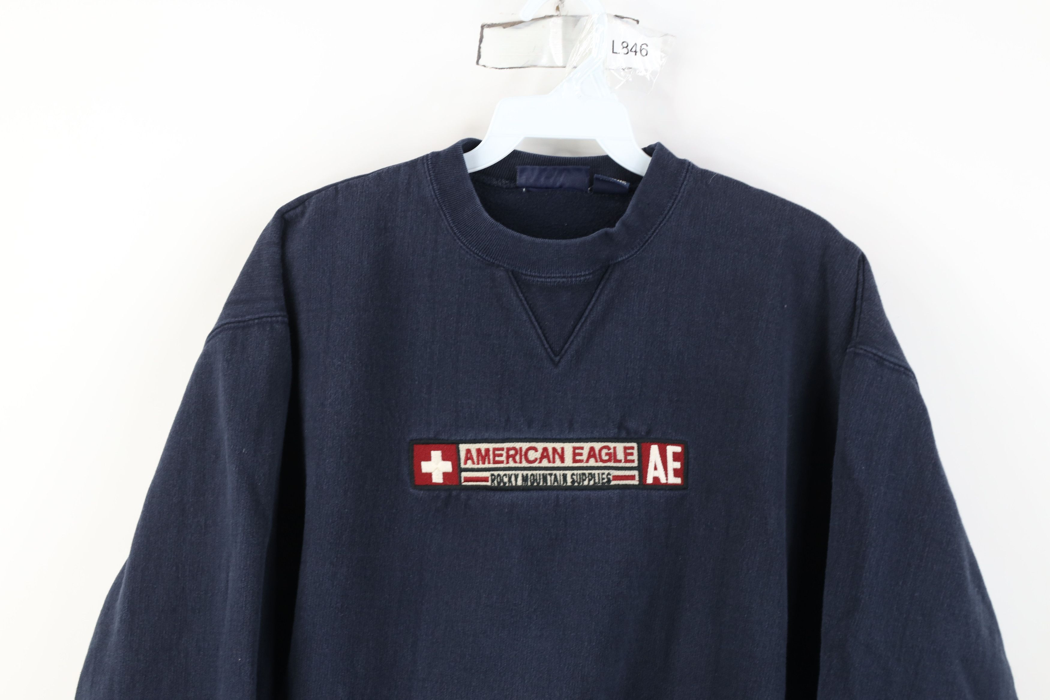 American Eagle Outfitters Vintage 90s Y2K American Eagle Logo Heavy Sweatshirt Blue Size M / US 6-8 / IT 42-44 - 2 Thumbnail