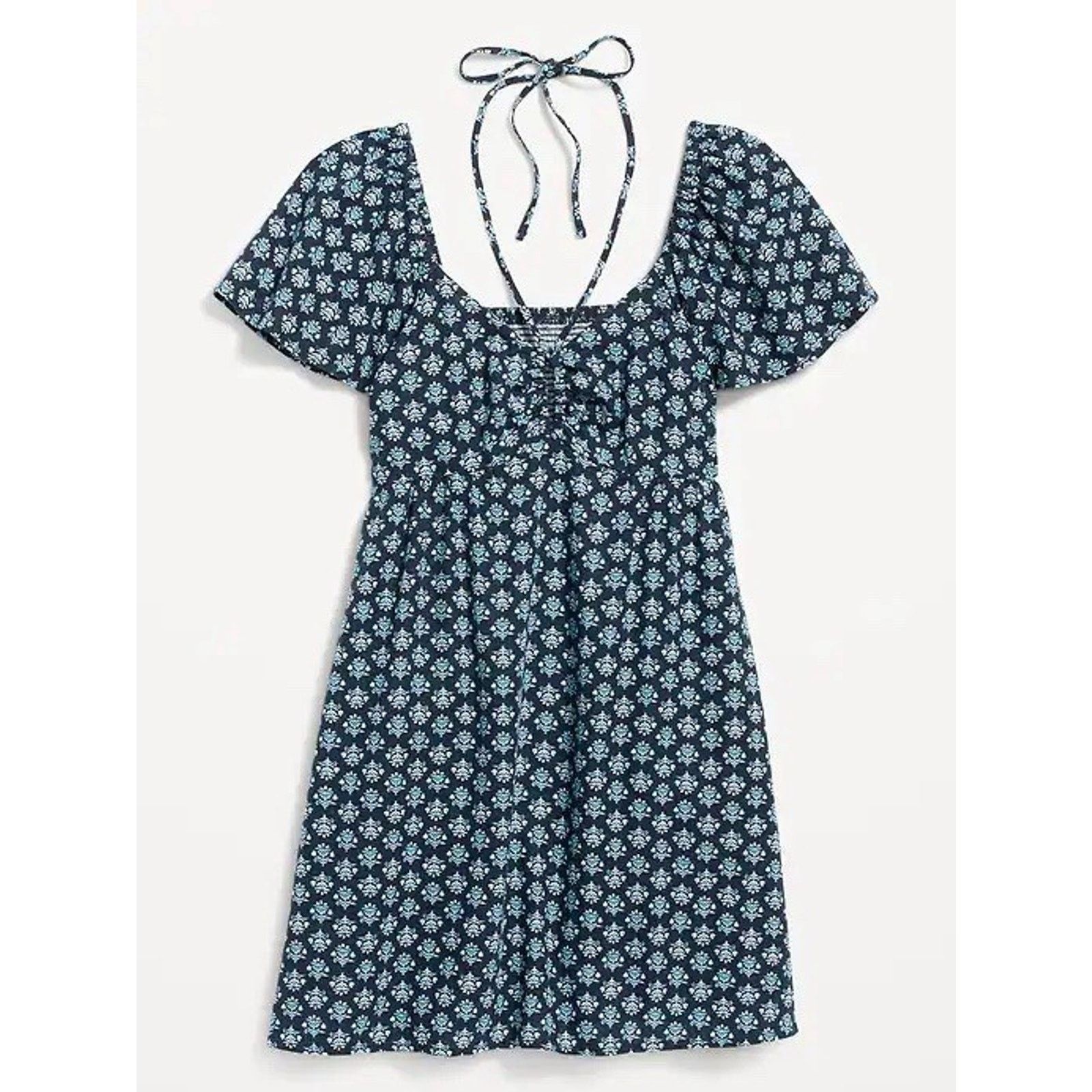 Old Navy Old Navy Block Print Convertible Mini Dress Blue Women's XS Size XS / US 0-2 / IT 36-38 - 8 Thumbnail