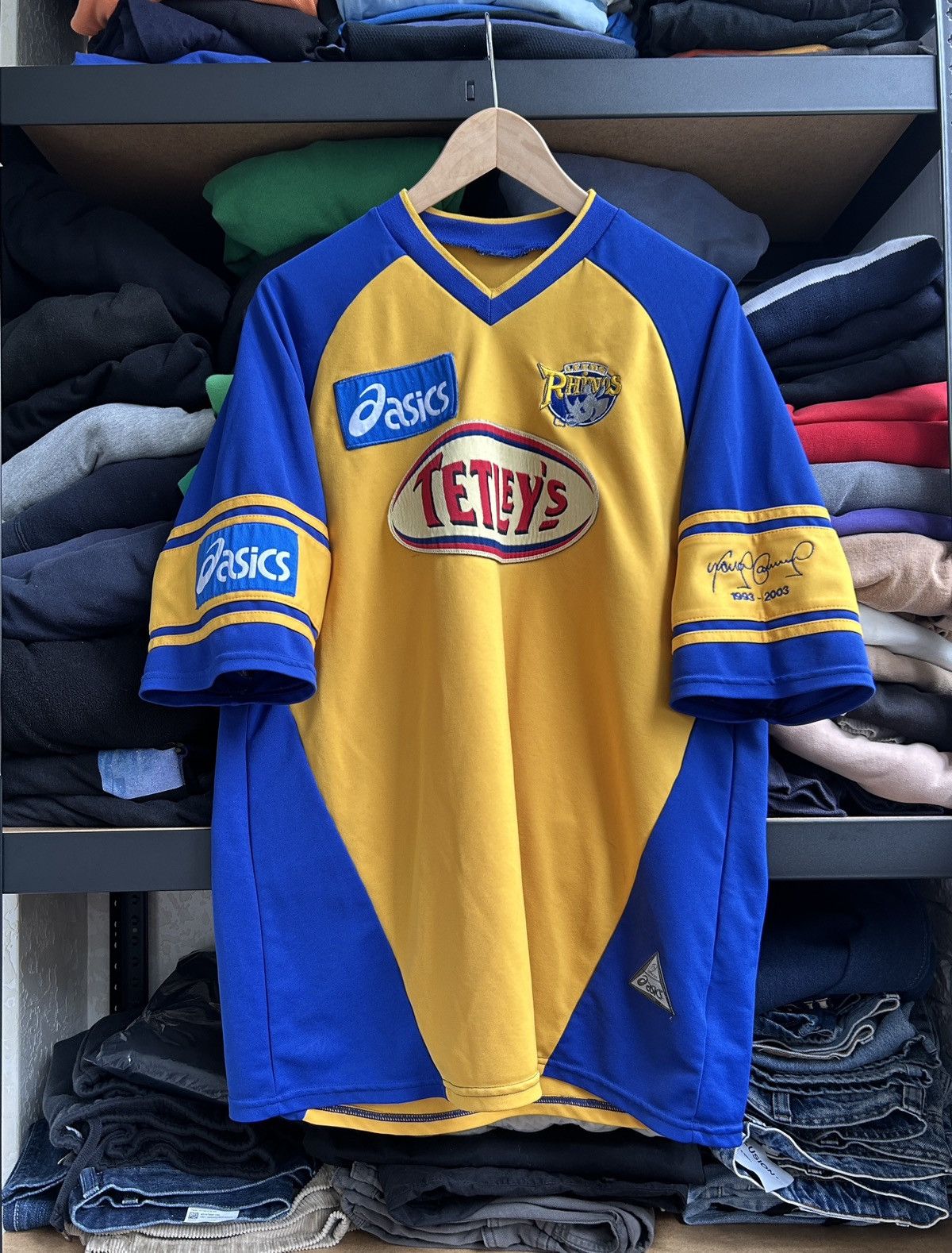 Asics Vintage Asics Leeds Rhinos jersey 1993-2003 rugby 🏉 size L Size US L / EU 52-54 / 3 - 1 Thumbnail