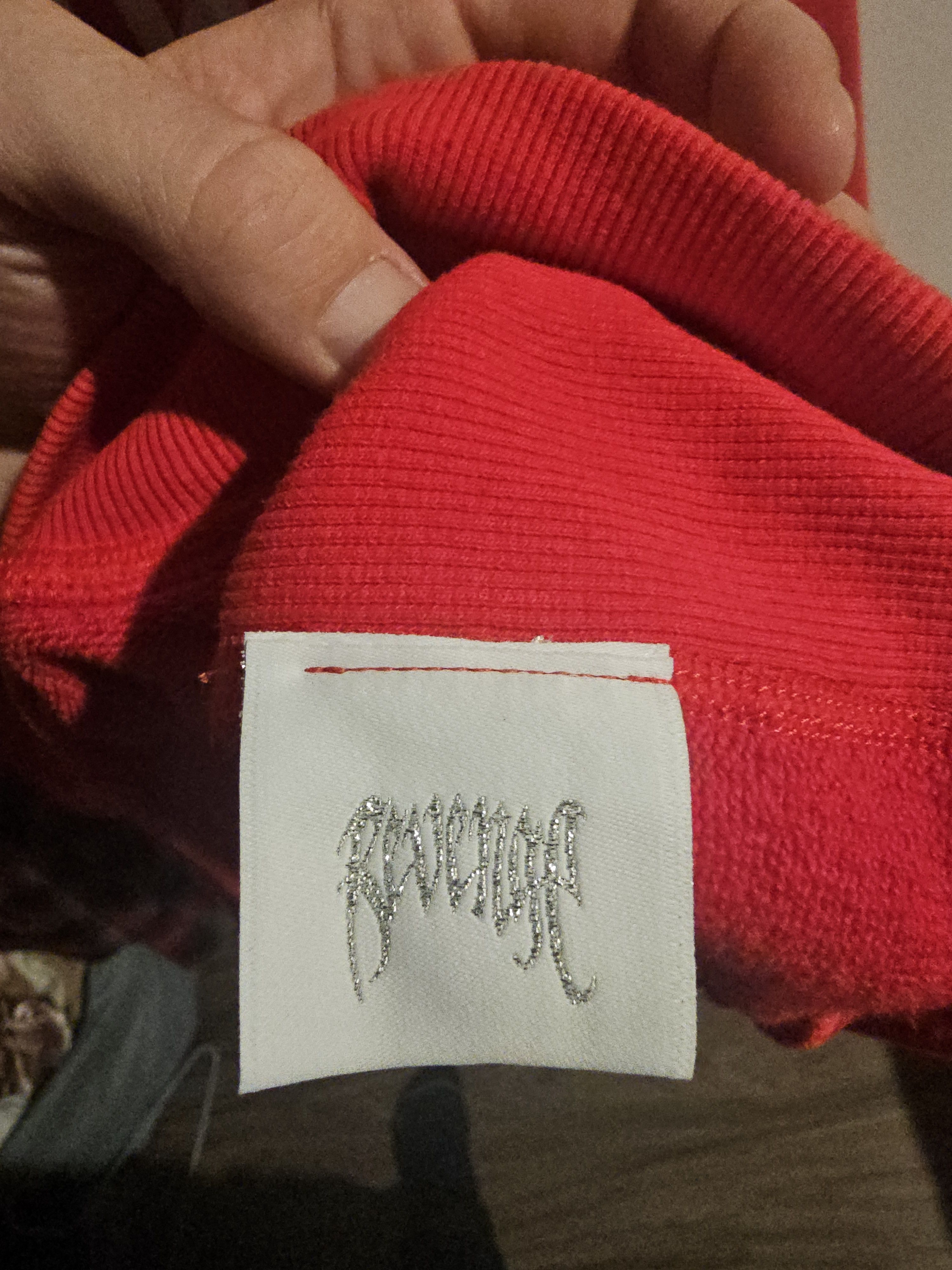 Revenge Revenge Red Embroidered Hoodie XL Size US XL / EU 56 / 4 - 5 Thumbnail