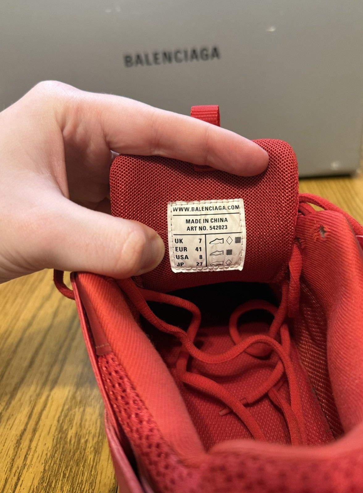 Balenciaga Balenciaga Track Sneaker (Red) Size US 8 / EU 41 - 7 Thumbnail