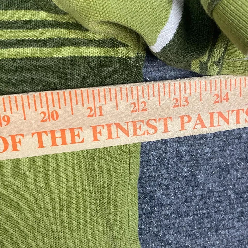 Izod Izod Polo Shirt Men's Medium Cotton Adults Green Striped M Size US M / EU 48-50 / 2 - 3 Thumbnail