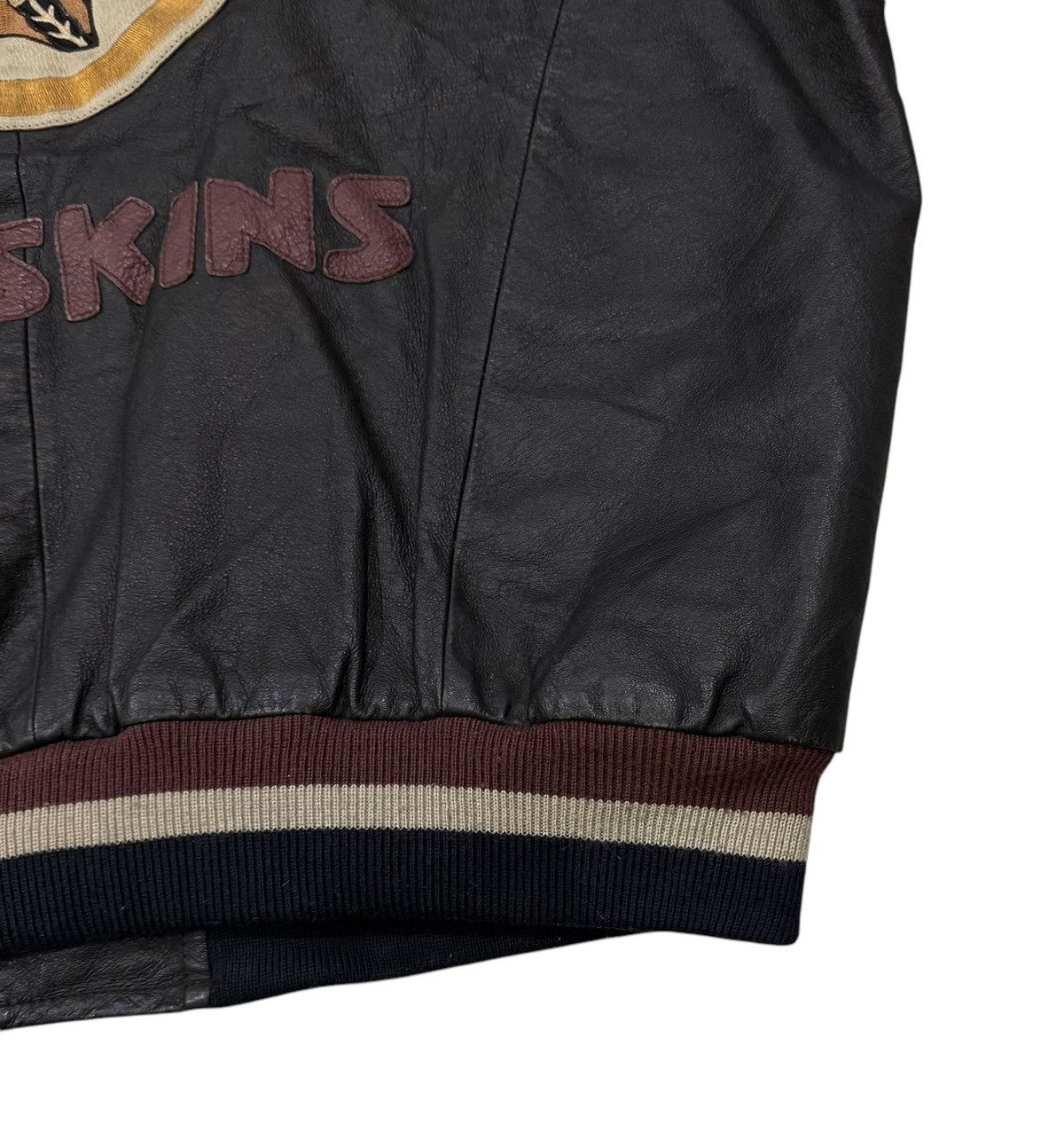 NFL Washington Redskins Zipper Leather Jacket