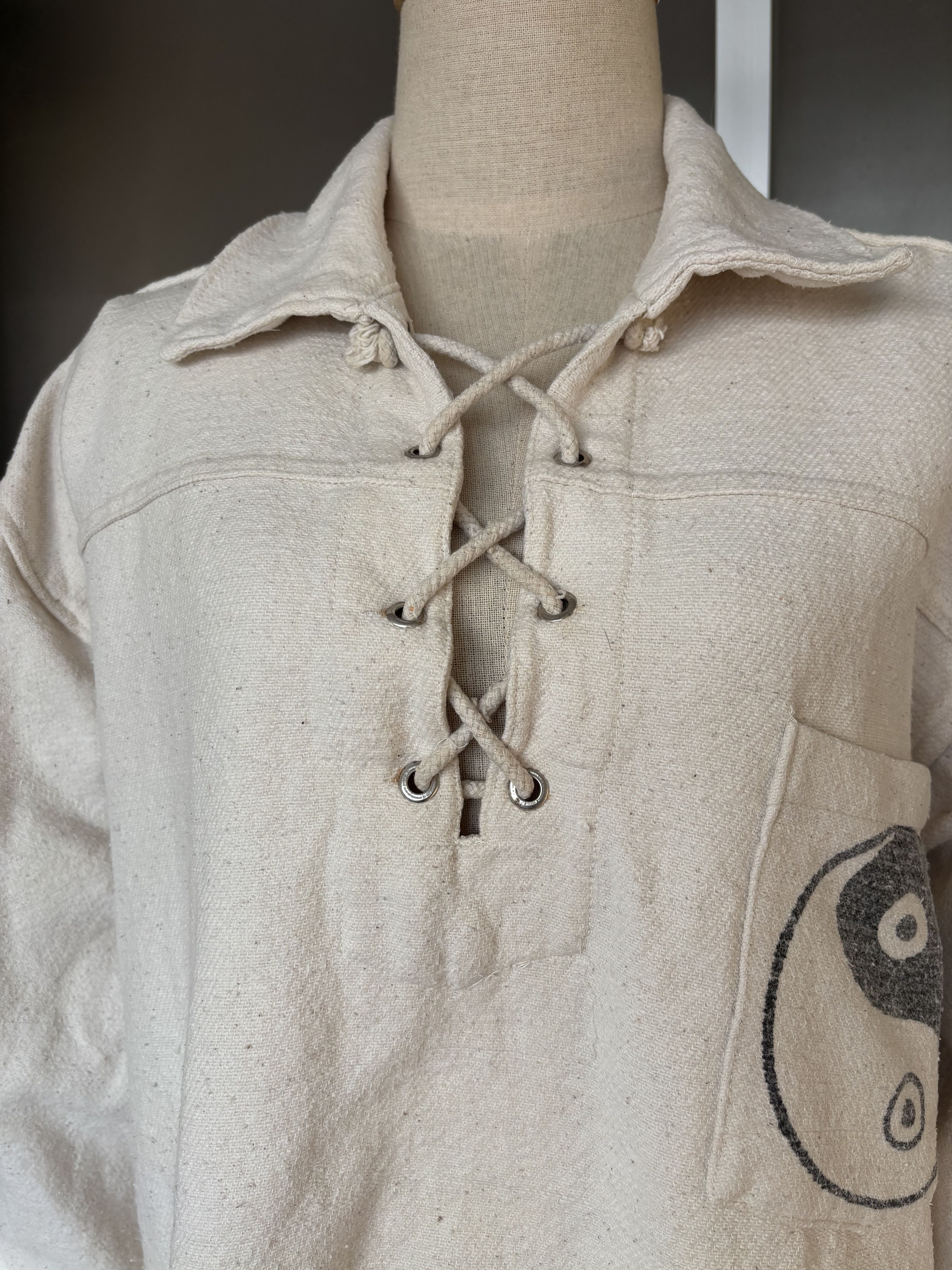 Handmade Yin-yang Cotton Shirt Size US M / EU 48-50 / 2 - 3 Thumbnail
