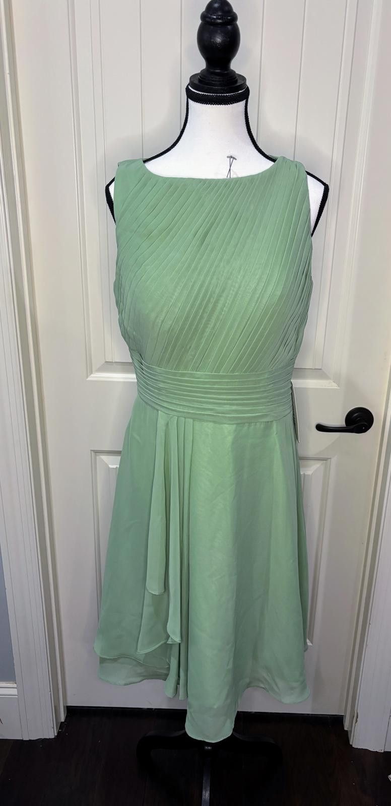 Other 9. Lavetir Women's Size 10 Light Sage Green Midi Dress Size L / US 10 / IT 46 - 1 Thumbnail