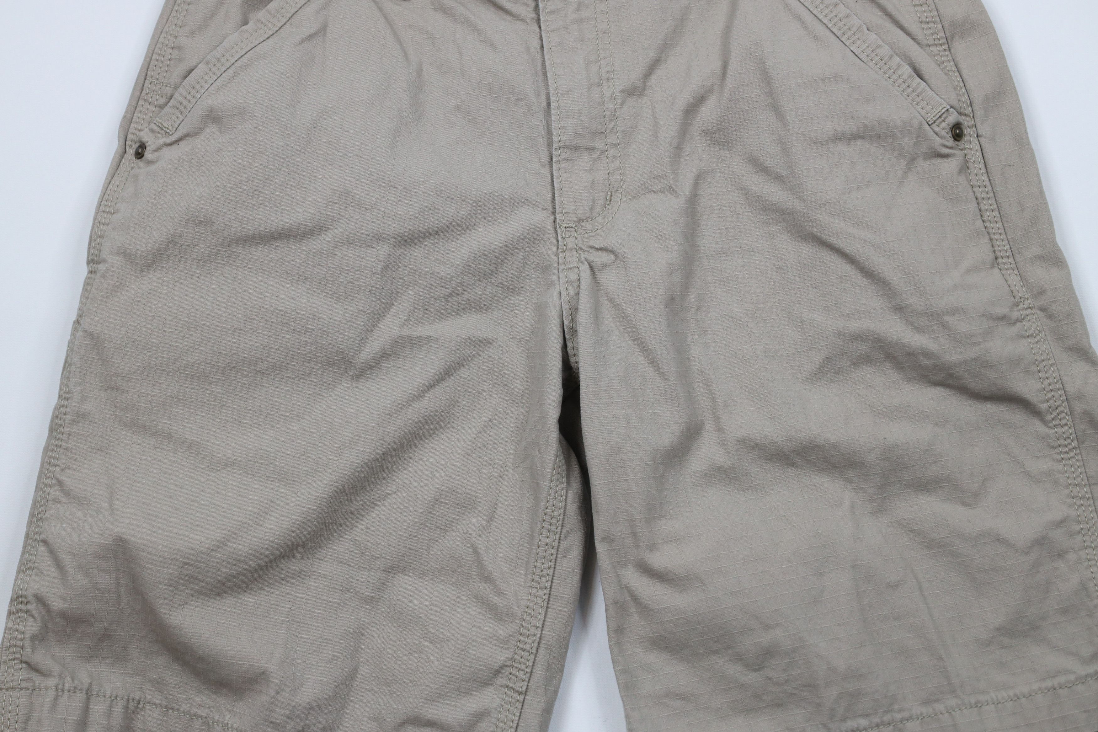 Carhartt × Vintage Vintage Carhartt Spell Out Relaxed Fit Ripstop Shorts Beige Size US 30 / EU 46 - 3 Thumbnail