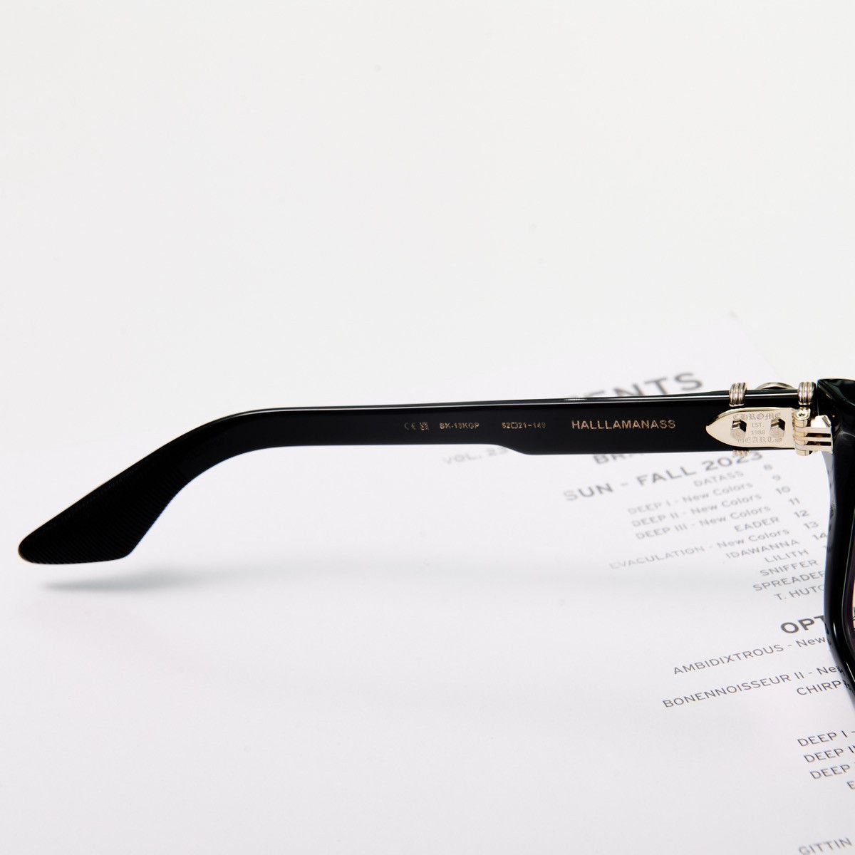 Chrome Hearts CHROME HEARTS HALLLAMANASS BLACK/ 18KGP GLASSES Size ONE SIZE - 5 Thumbnail