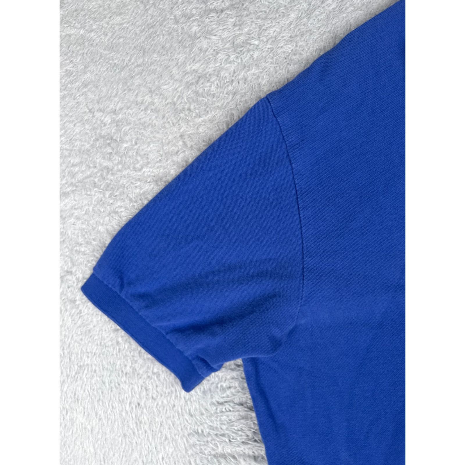 Ralph Lauren VINTAGE Ralph Lauren Polo Shirt Men 2XL Blue Short Sleeve 100% Cotton Knit Button Embroidered Logo Golf 80s Mens Size US XXL / EU 58 / 5 - 3 Thumbnail