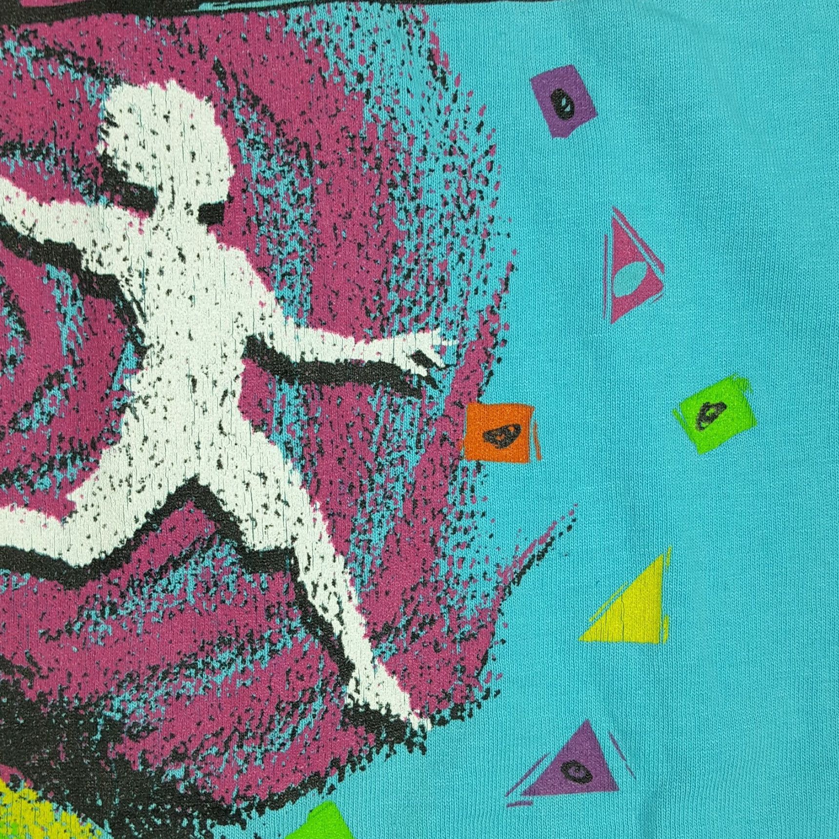 Fruit Of The Loom VTG 90s Run The Race Men's Size XL Running Track Sports Athletic Retro T Shirt Classic Size US XL / EU 56 / 4 - 3 Thumbnail
