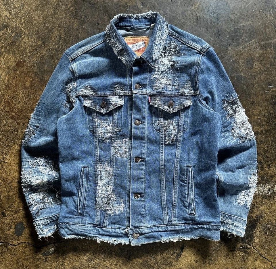 Levi's BORO Vintage Denim Jacket Size US M / EU 48-50 / 2 - 1 Thumbnail