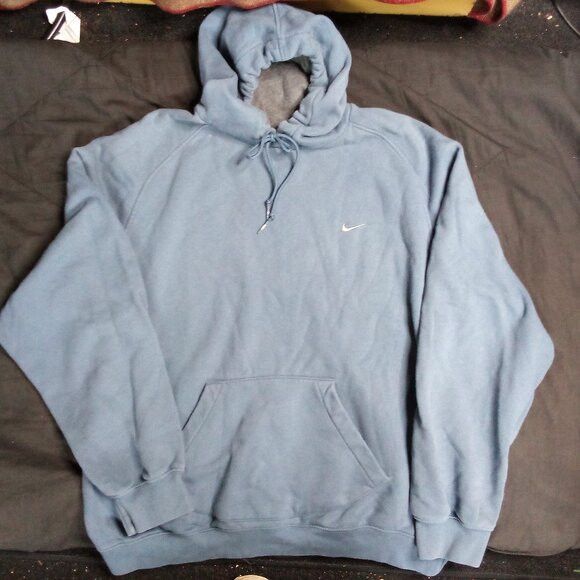 Nike × Vintage Vintage Y2K Nike Hoodie Sweatshirt Blue Size US XXL / EU 58 / 5 - 2 Thumbnail