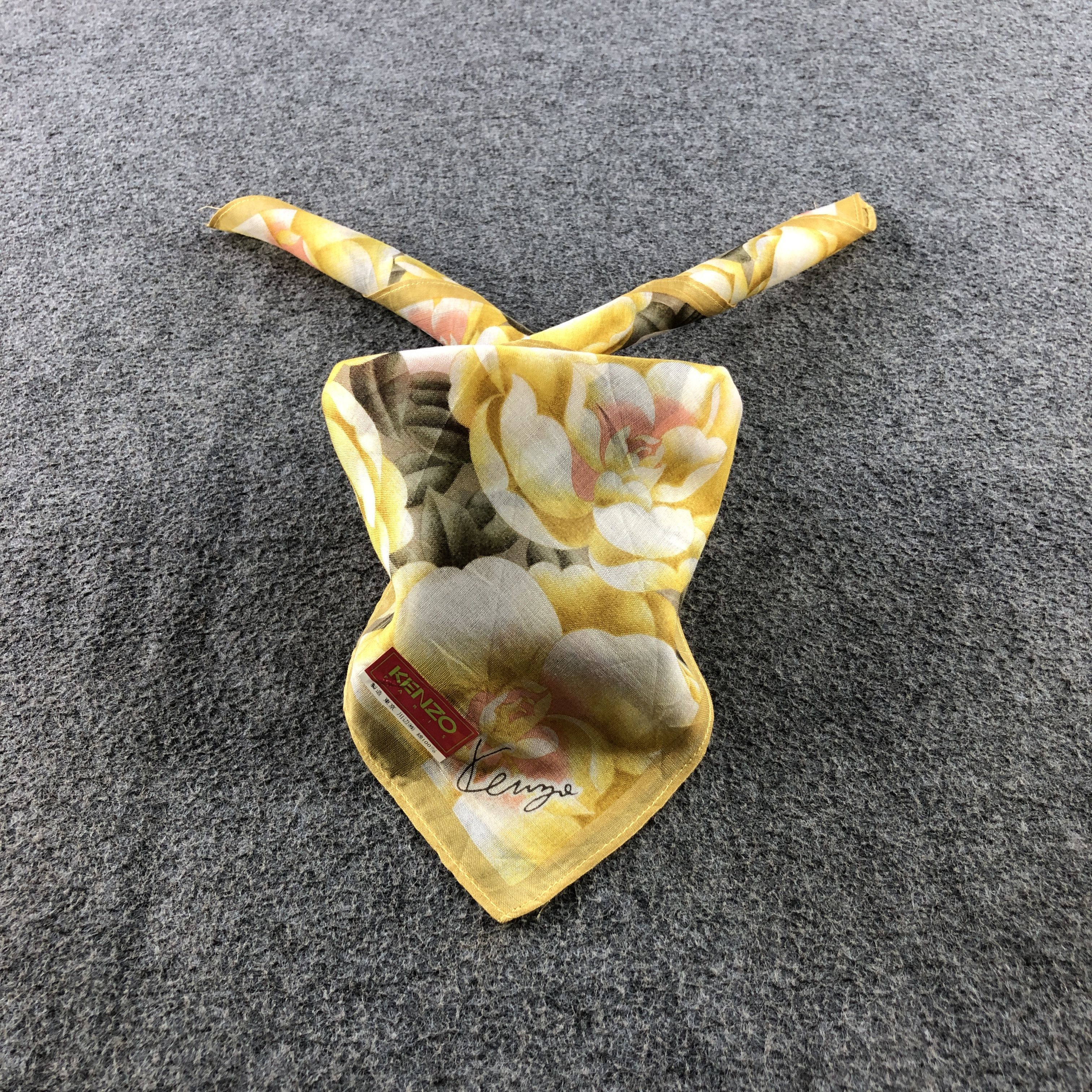 Kenzo Floral Handkerchief Neckerchief Bandana H2376