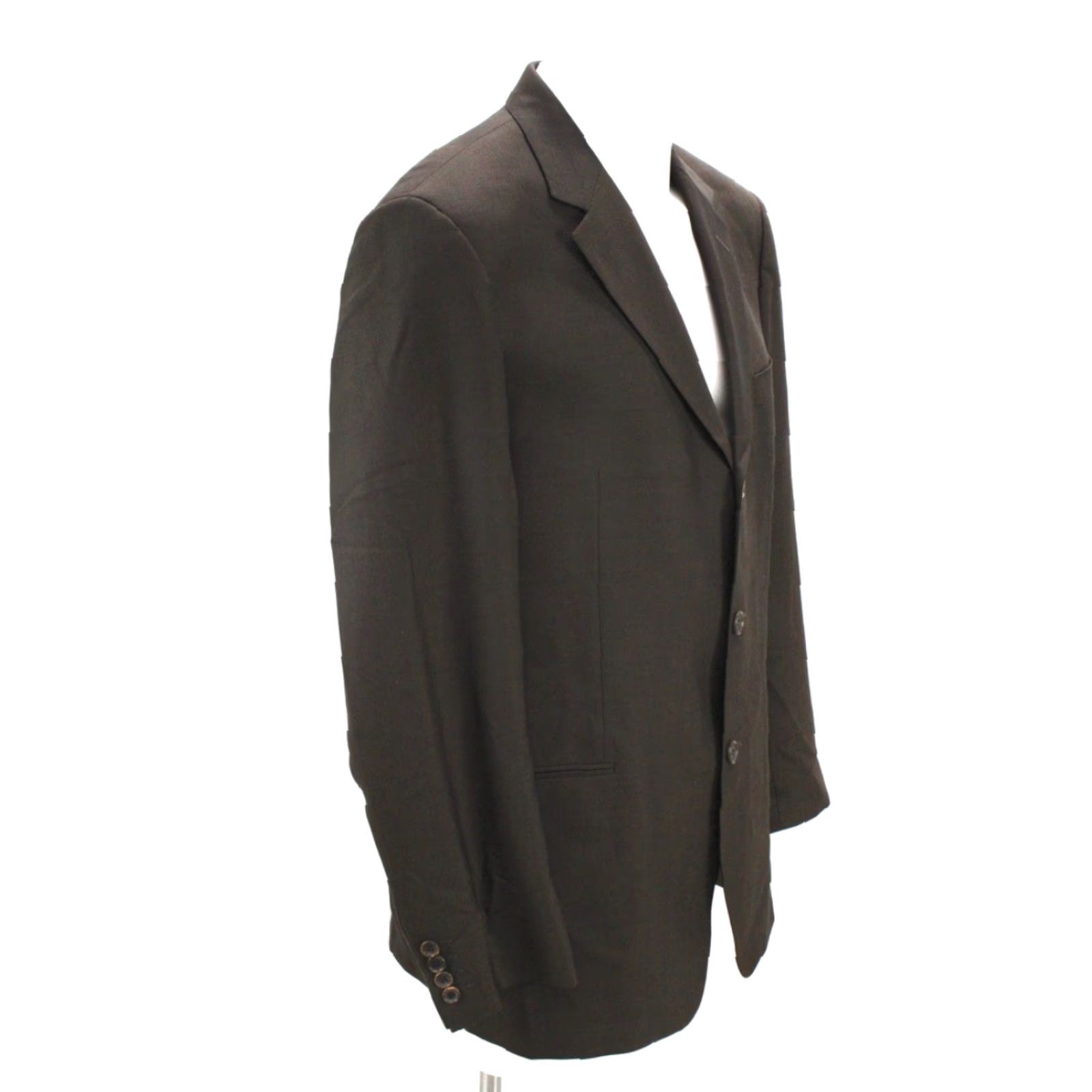 Hugo Boss VINTAGE Hugo Boss Guabello Suit Jacket Mens 42R Dark Brown Super 130s Virgin Wool Luxury Size 42R - 4 Thumbnail