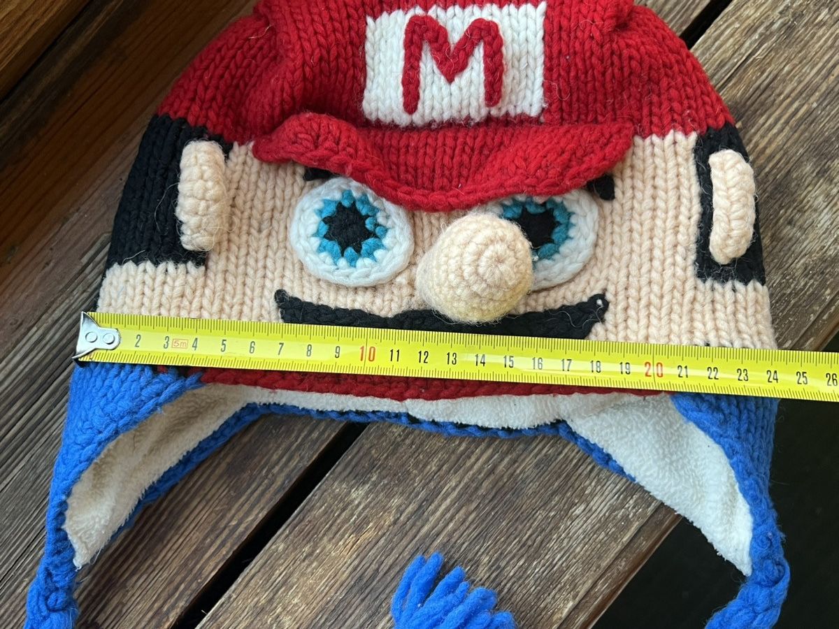 Hat Club Vintage Y2K Super Mario 90s handmade Knit Beanie Hat Cosplay Size ONE SIZE - 6 Thumbnail