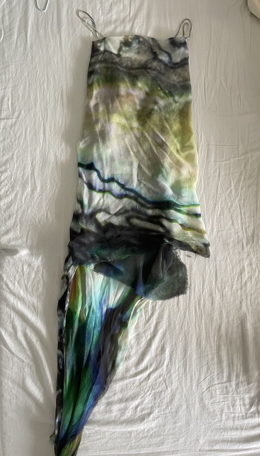 If Six Was Nine Tornado Spiral Silk Dress – Multicolor Marble, Free Size Size ONE SIZE - 2 Thumbnail
