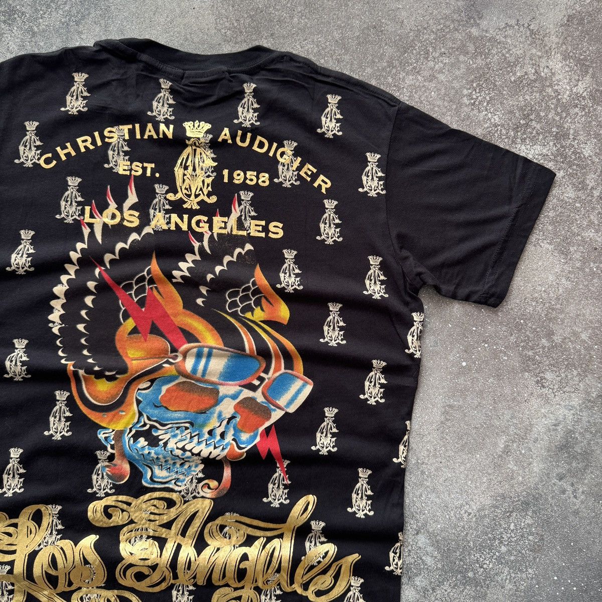 Ed Hardy Christian Audigier Virgin Maria Rhinestones Y2K T-Shirt Size US M / EU 48-50 / 2 - 10 Thumbnail